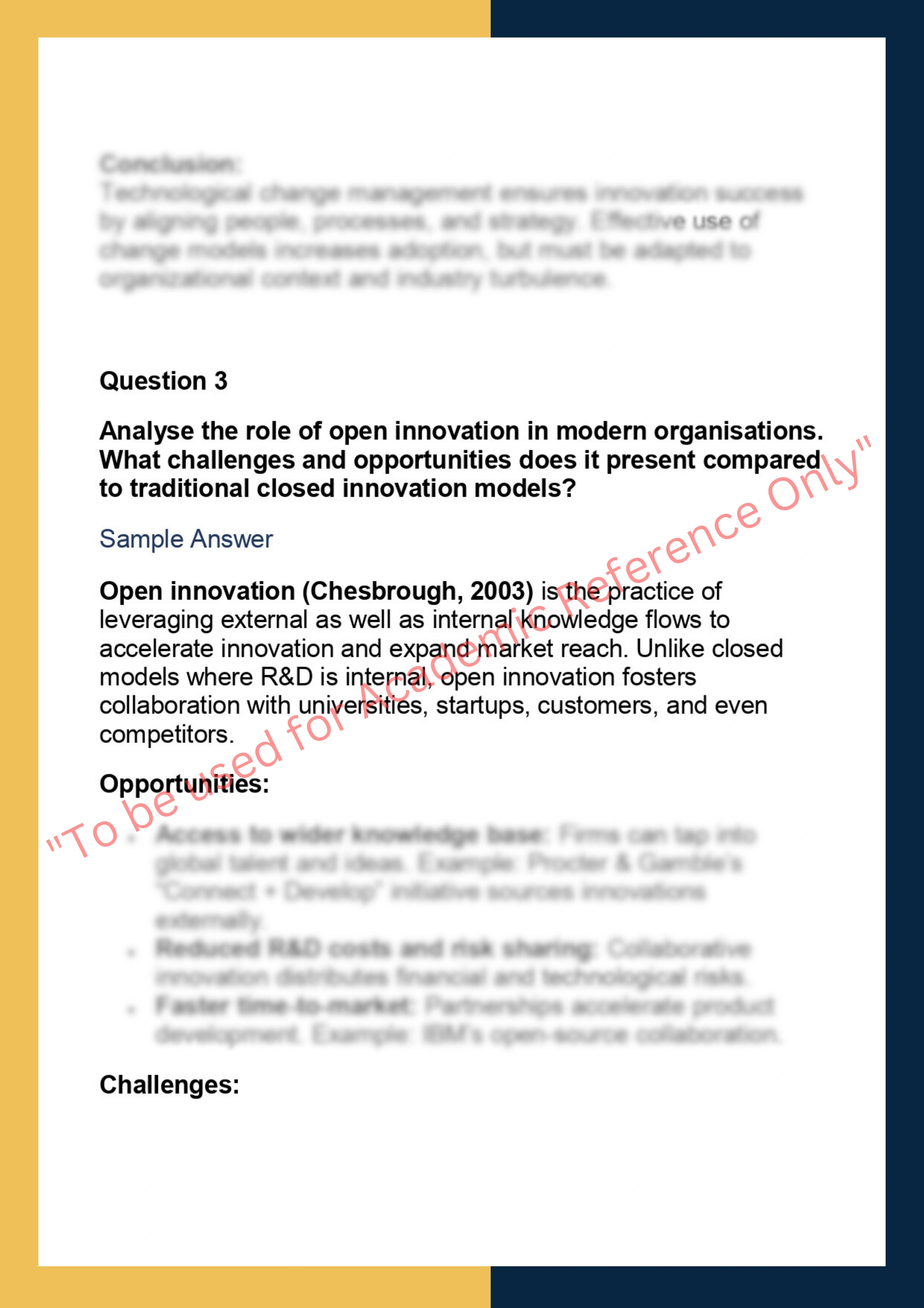 TECH7022 – Technology & Innovation  Management 3