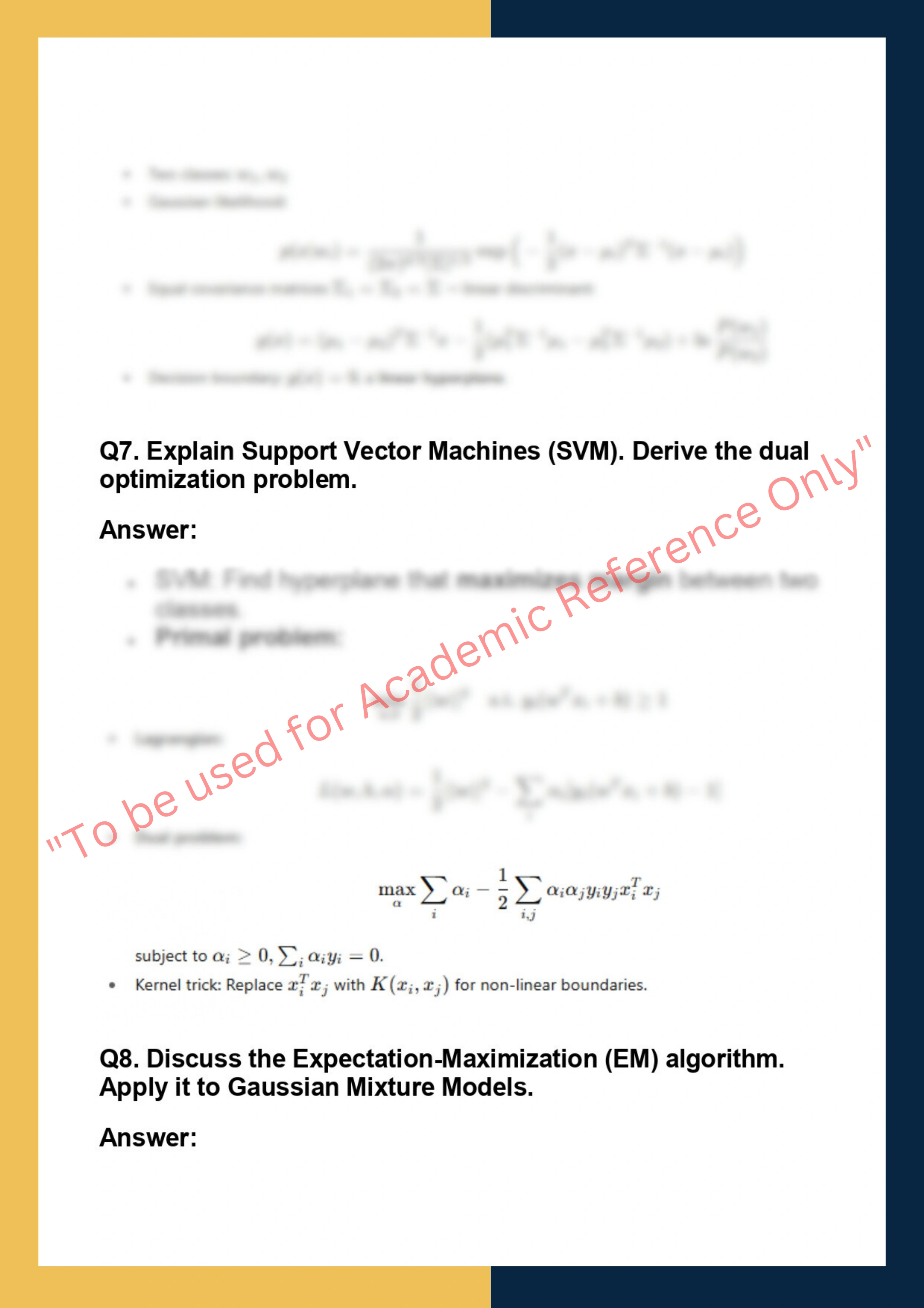 ECE 657 – Pattern Recognition and Machine  Learning 3