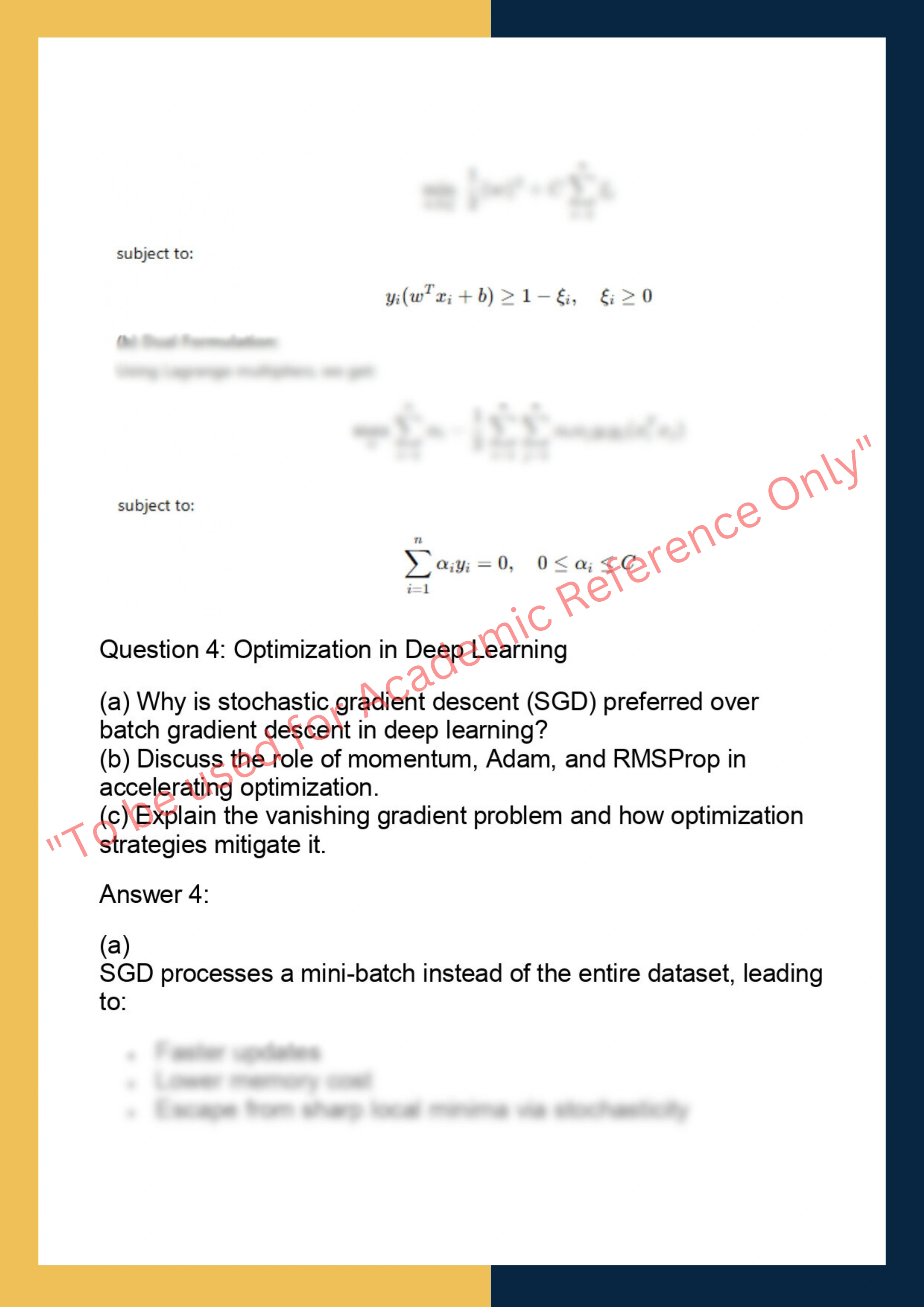 COMP6246 – Machine Learning and Optimization 3