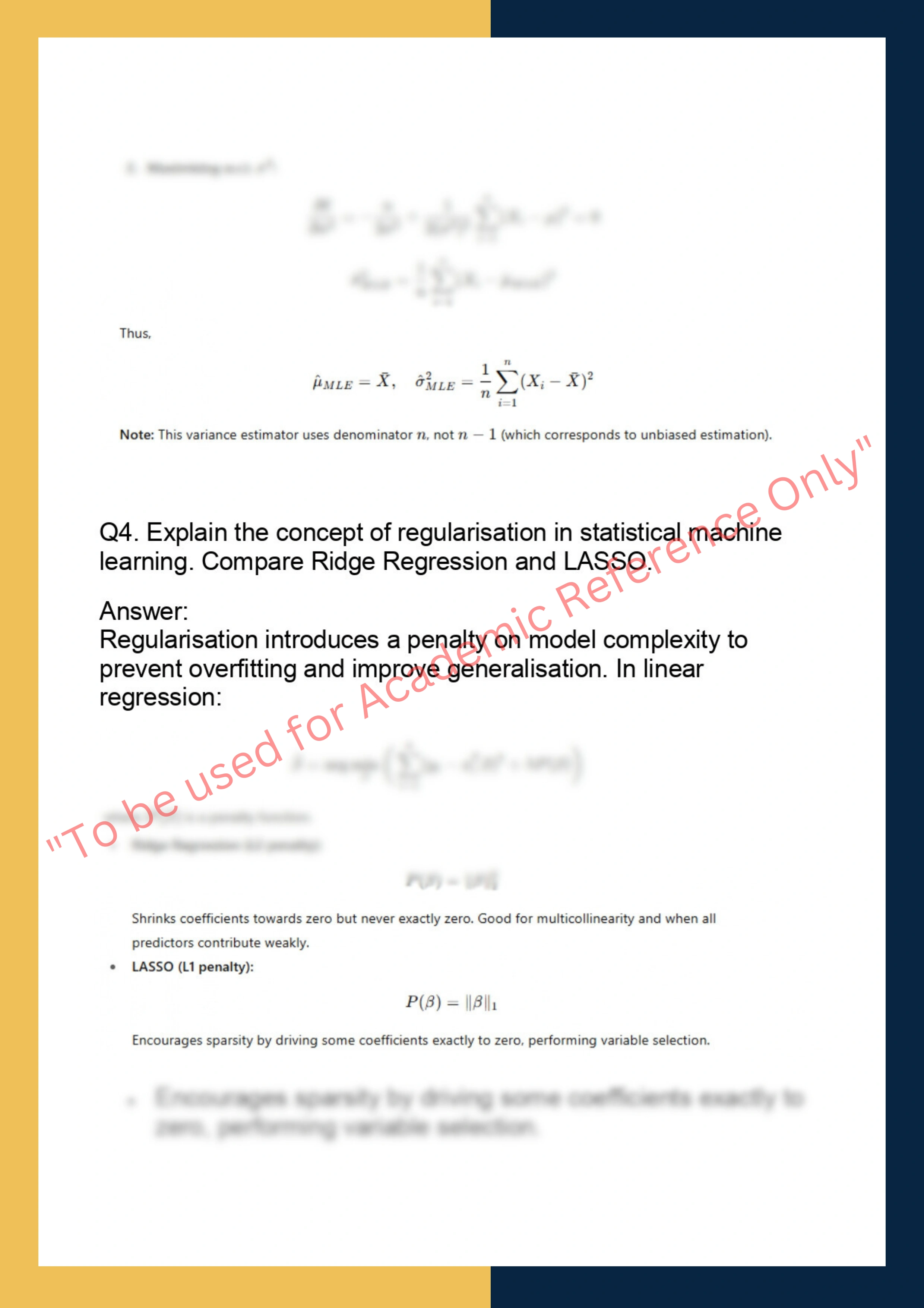 MAST90140 – Statistical Machine Learning 3
