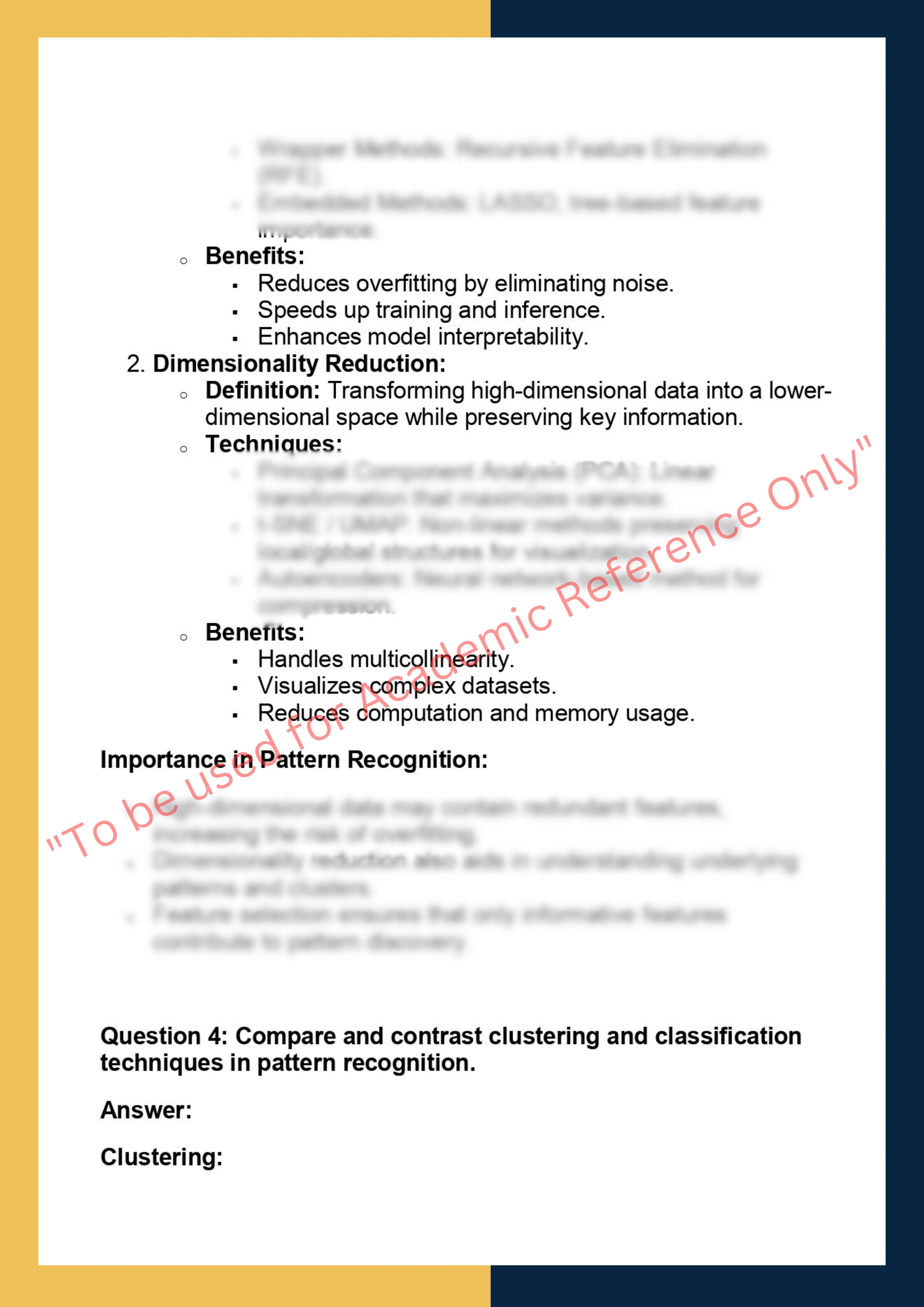 DM709 – Data Mining & Pattern Recognition 3