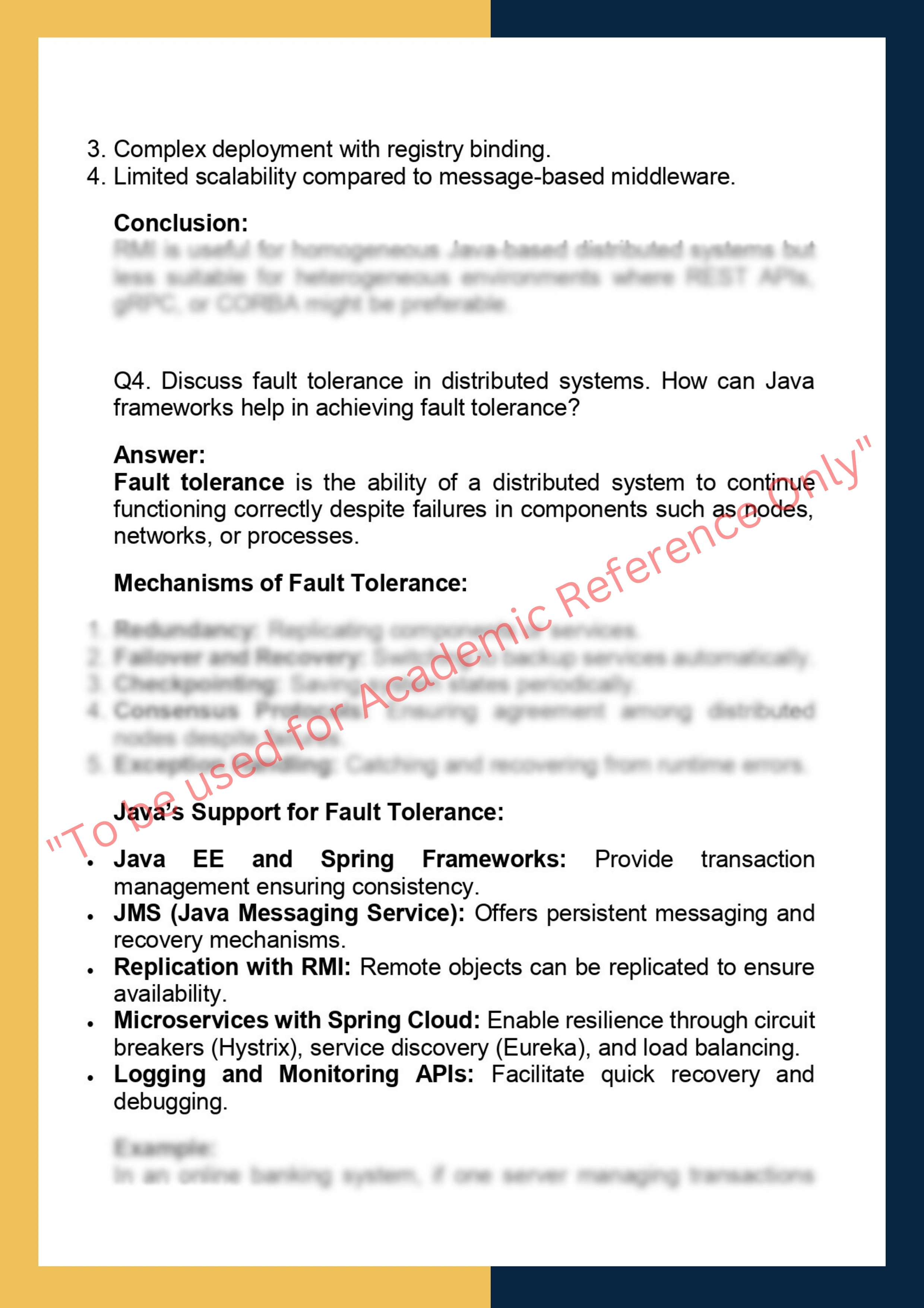 DSJ605 Distributed Systems using Java 3