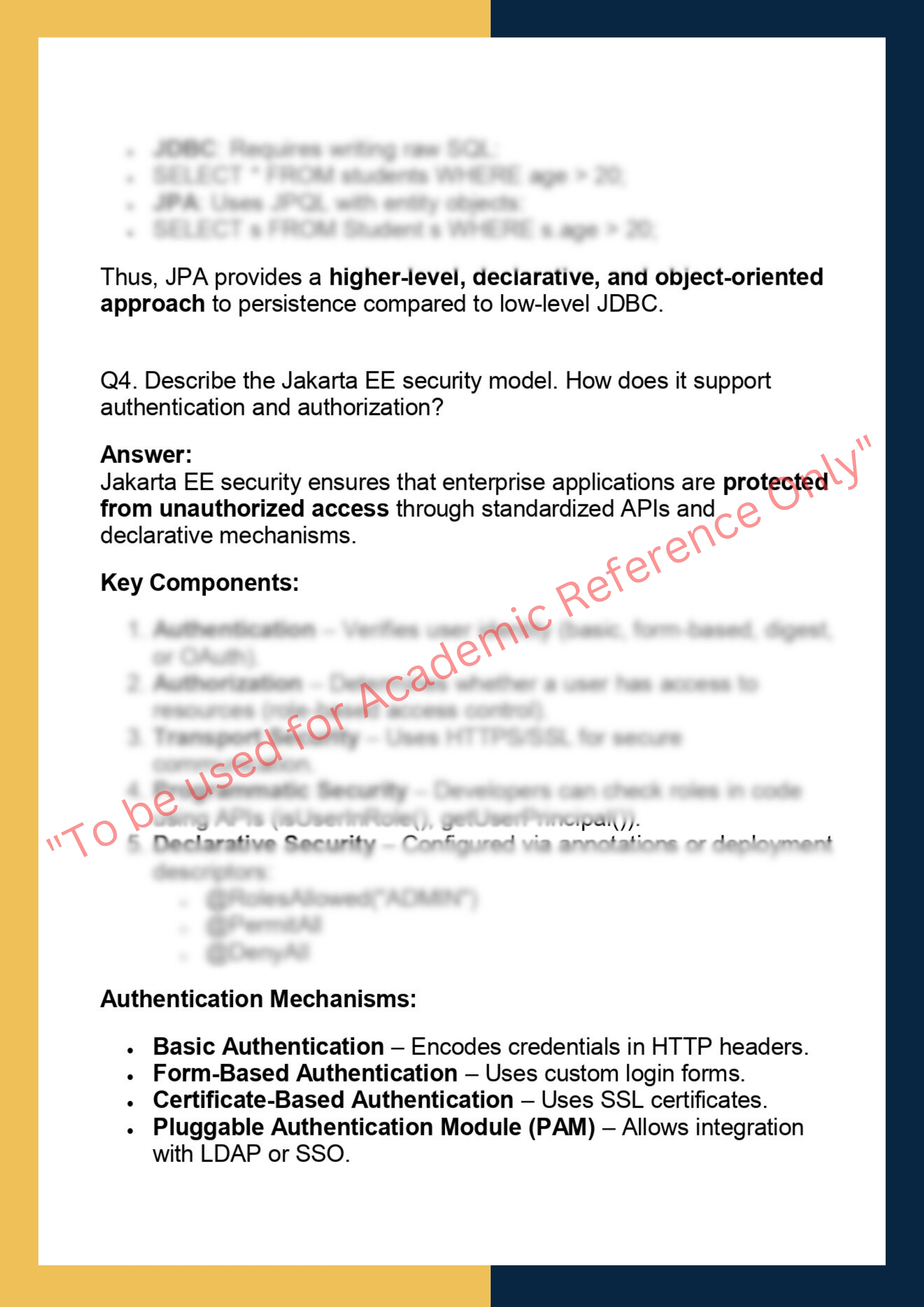 EJE606 –  Enterprise Java 3