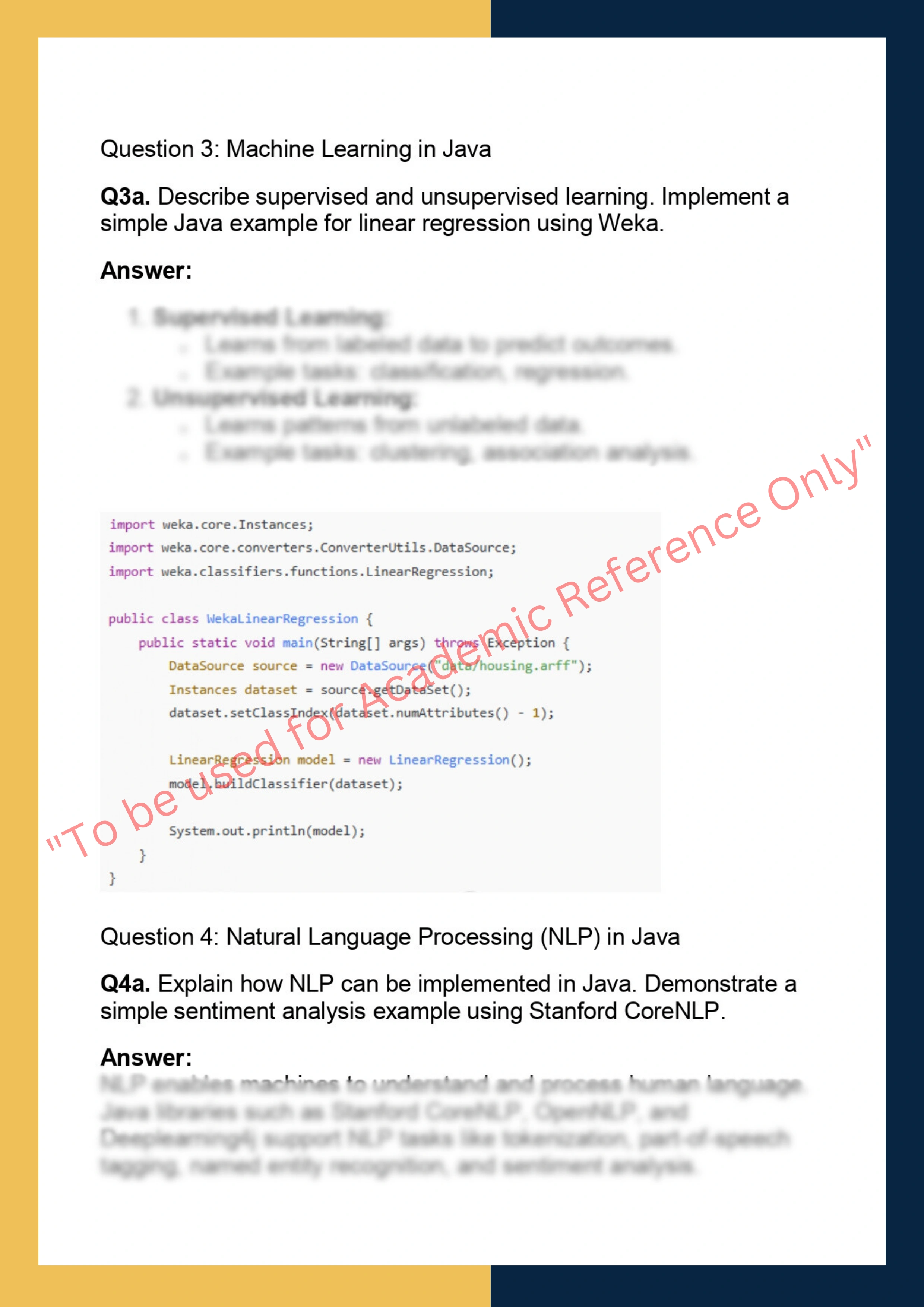 AIJ619 – Artificial Intelligence with Java 3
