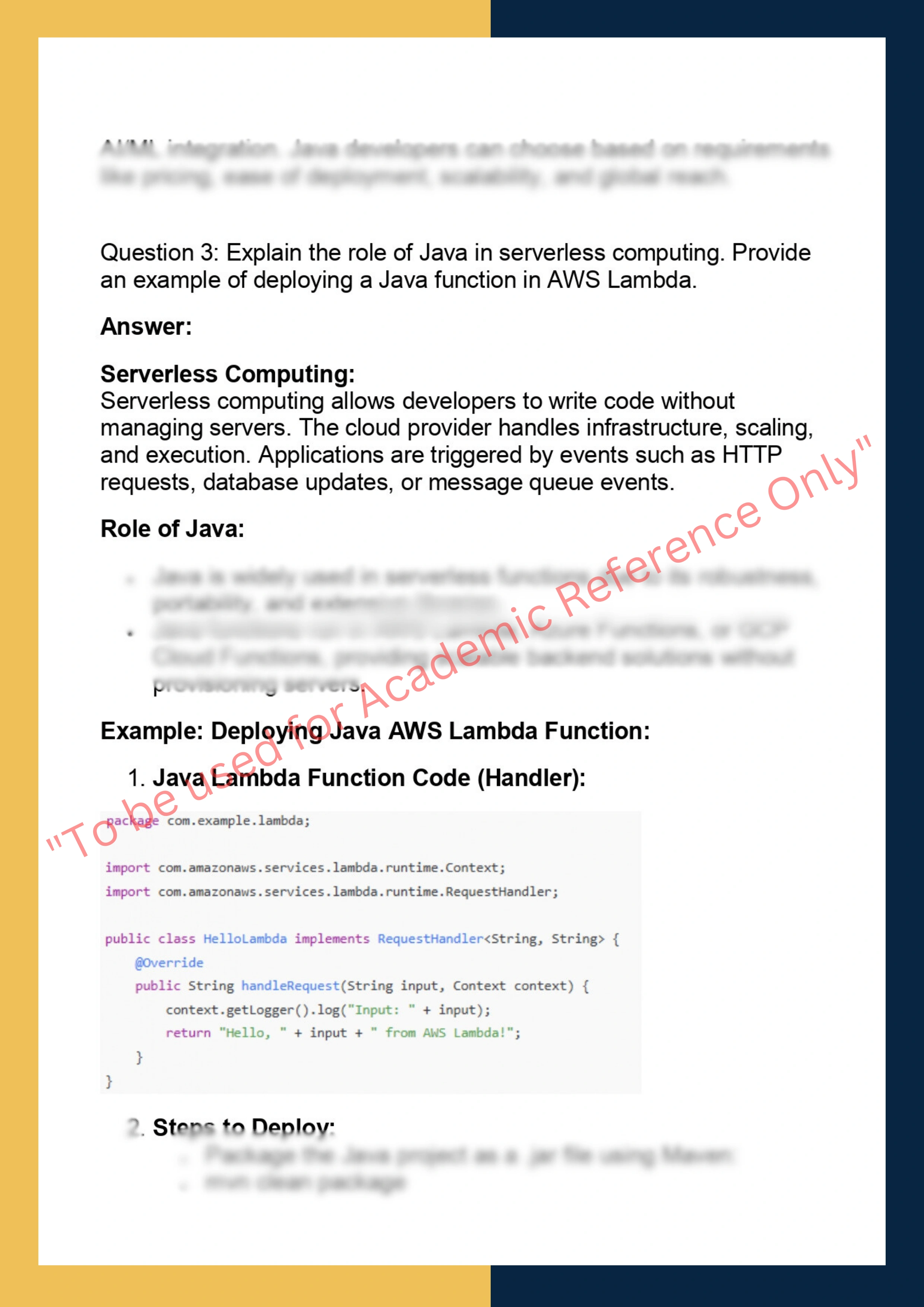 CCJ617 – Cloud  Computing with Java 3