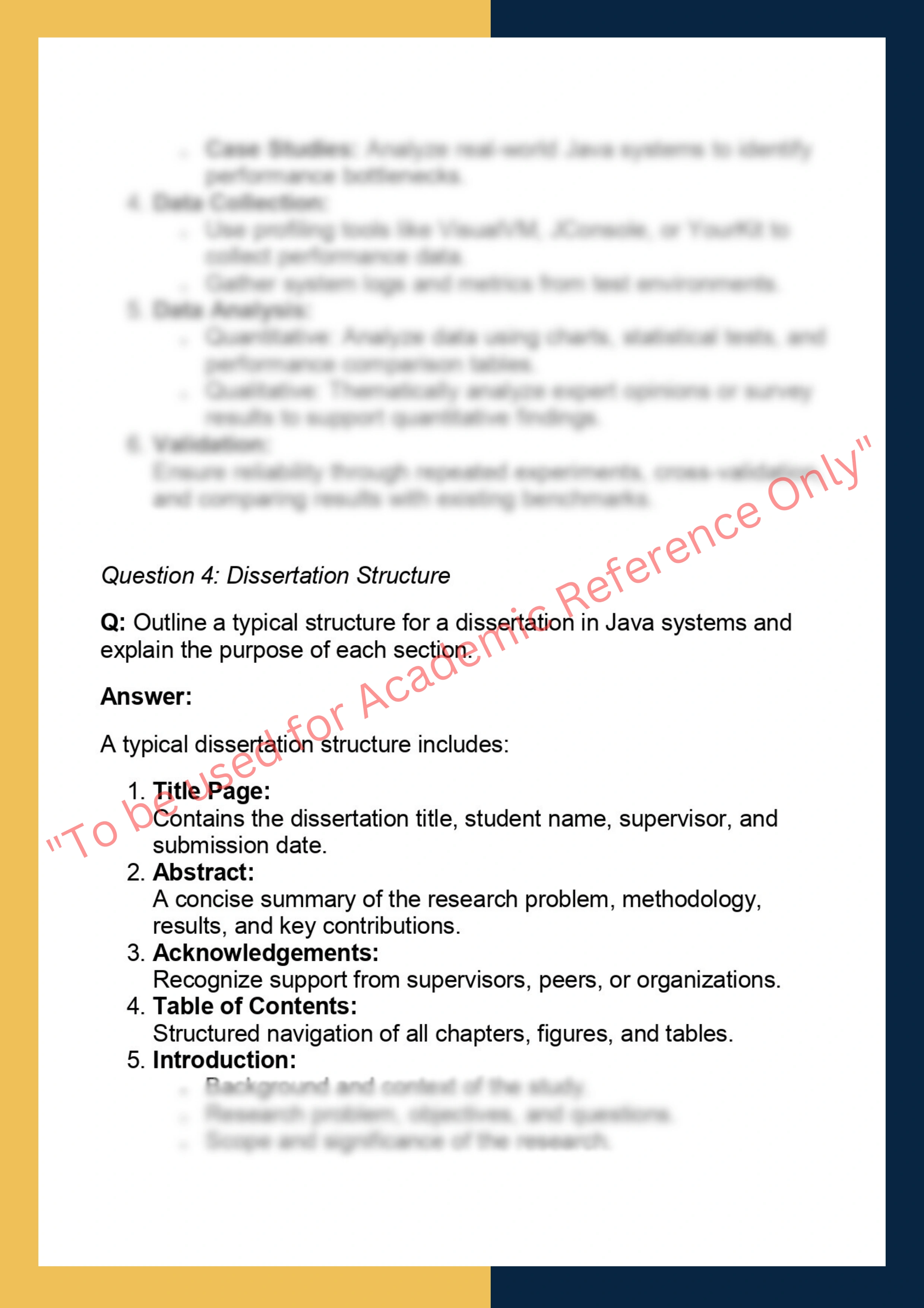 MDJ641 – Master’s Dissertation in Java  Systems 3