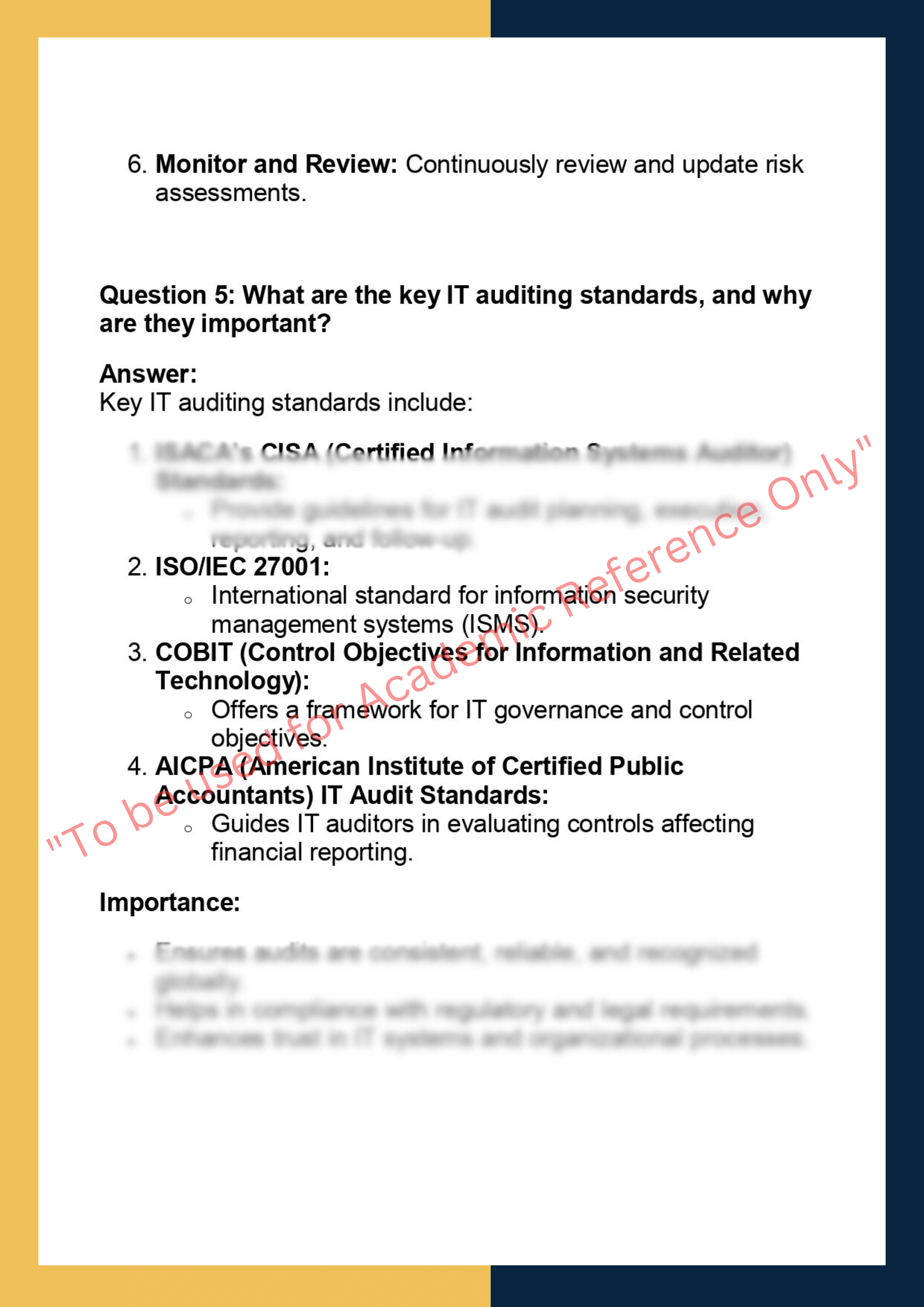 ACG6625 - Information Technology Audit 3