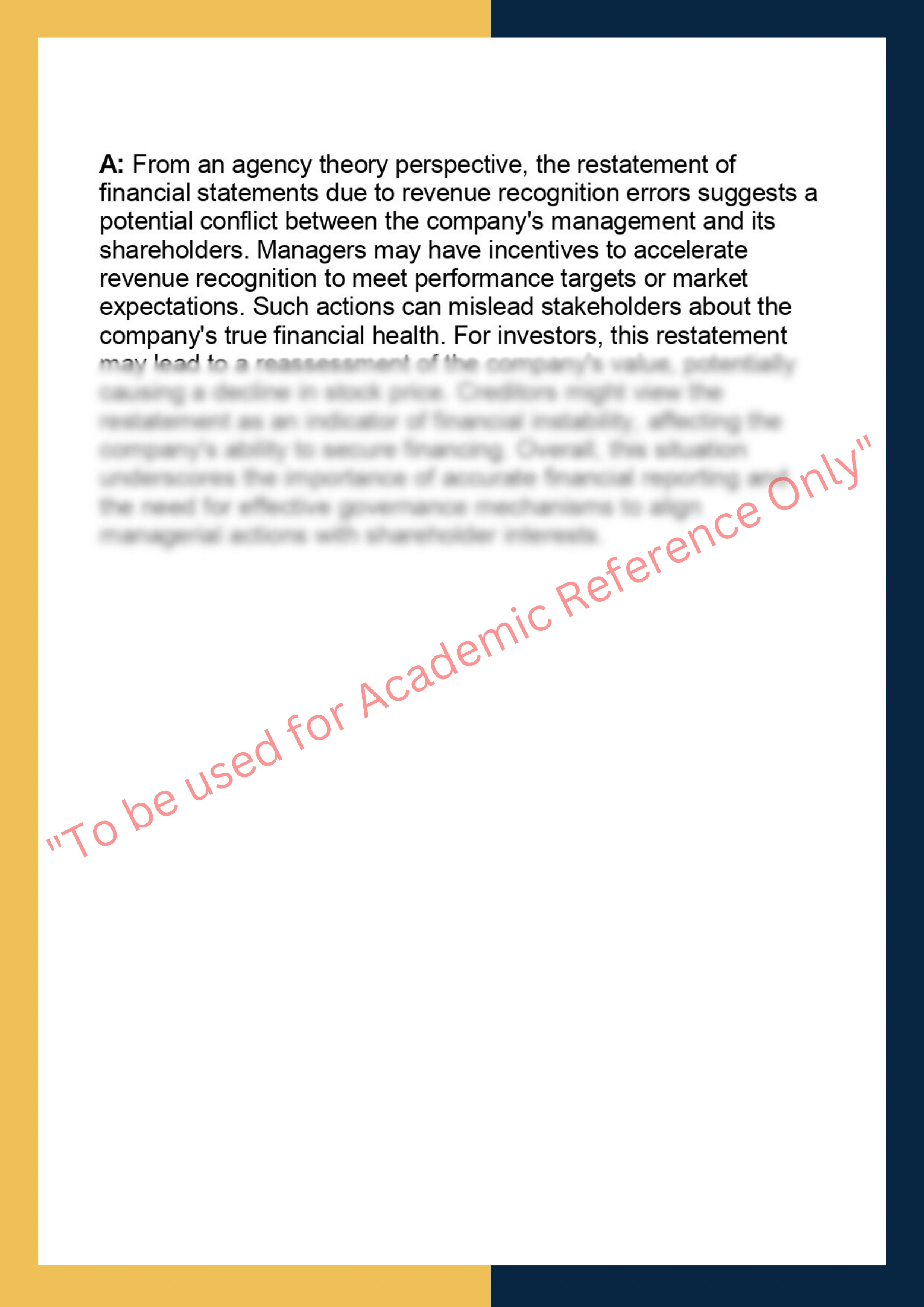ACCT90013 - Financial Accounting Theory &  Practice 3
