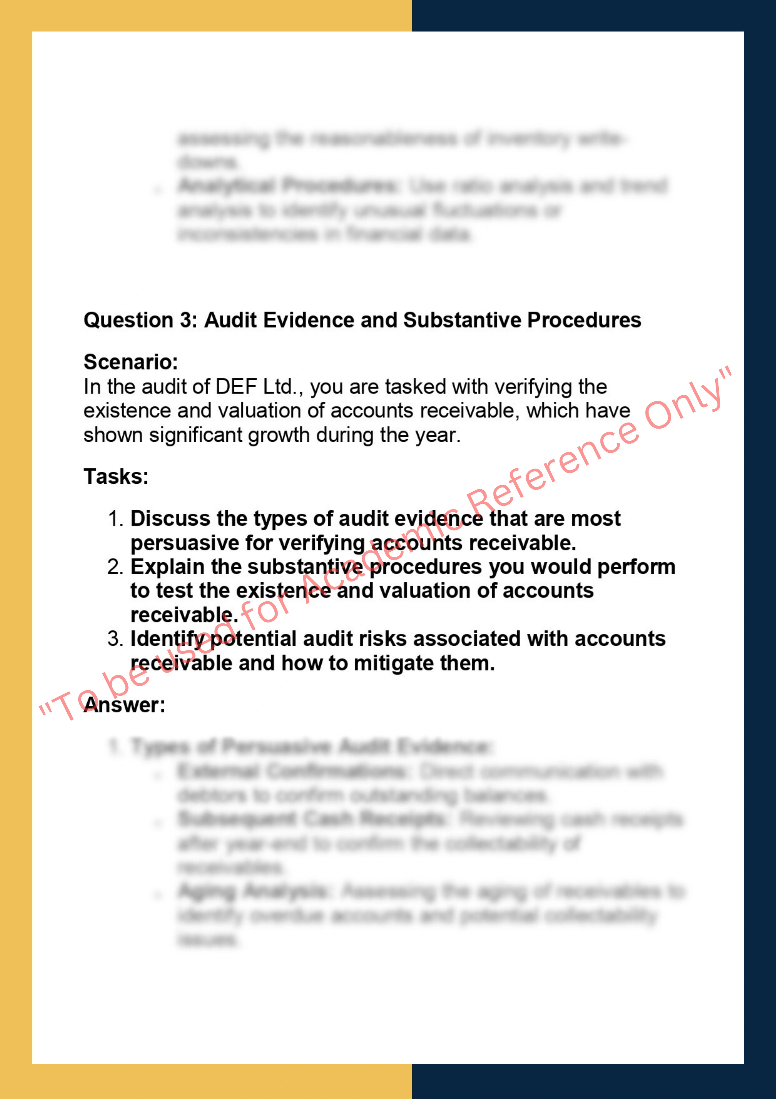ACCT90014 - Auditing and Assurance Services 3