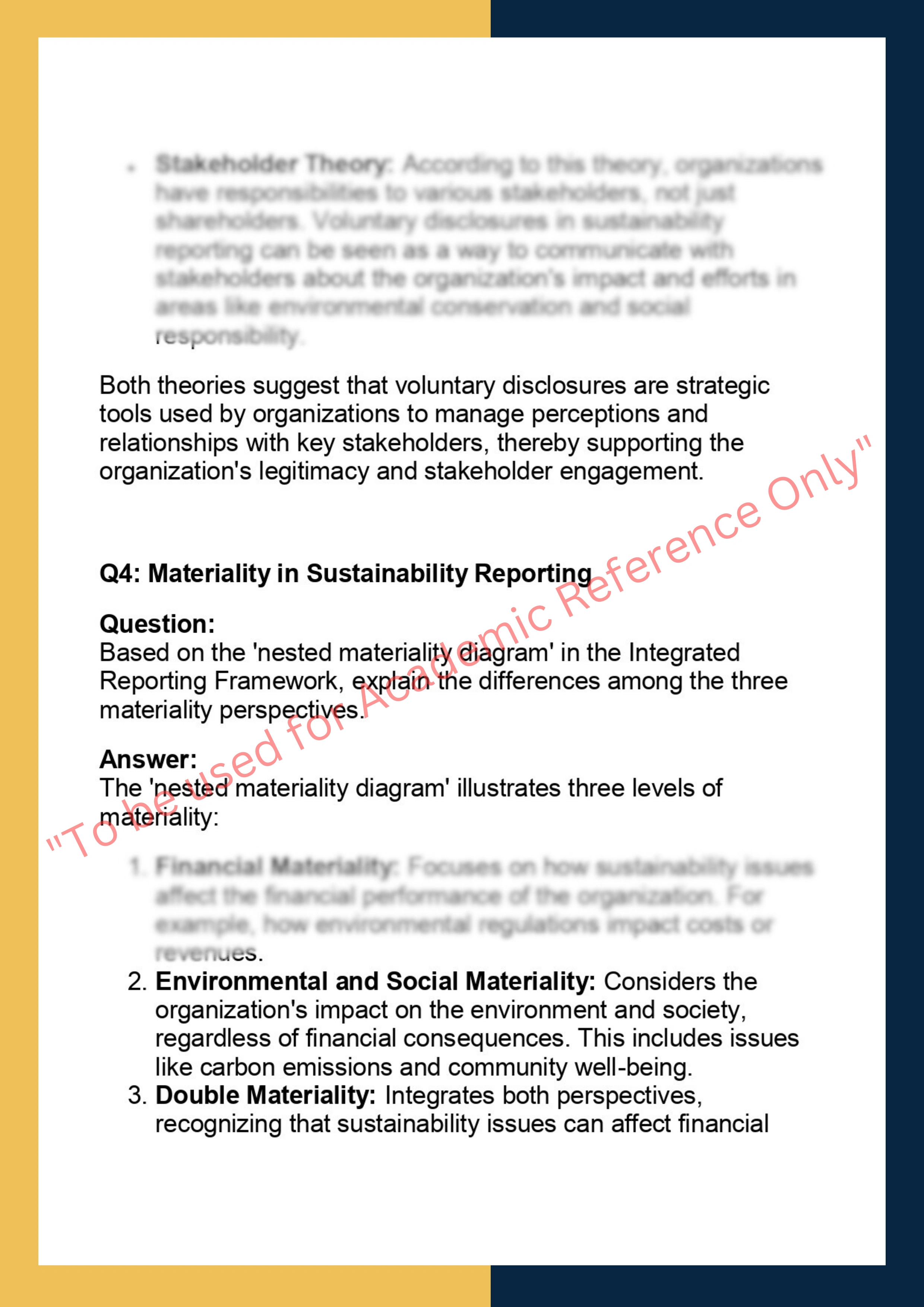 ACCT90031 - Sustainability Reporting &  Management 3