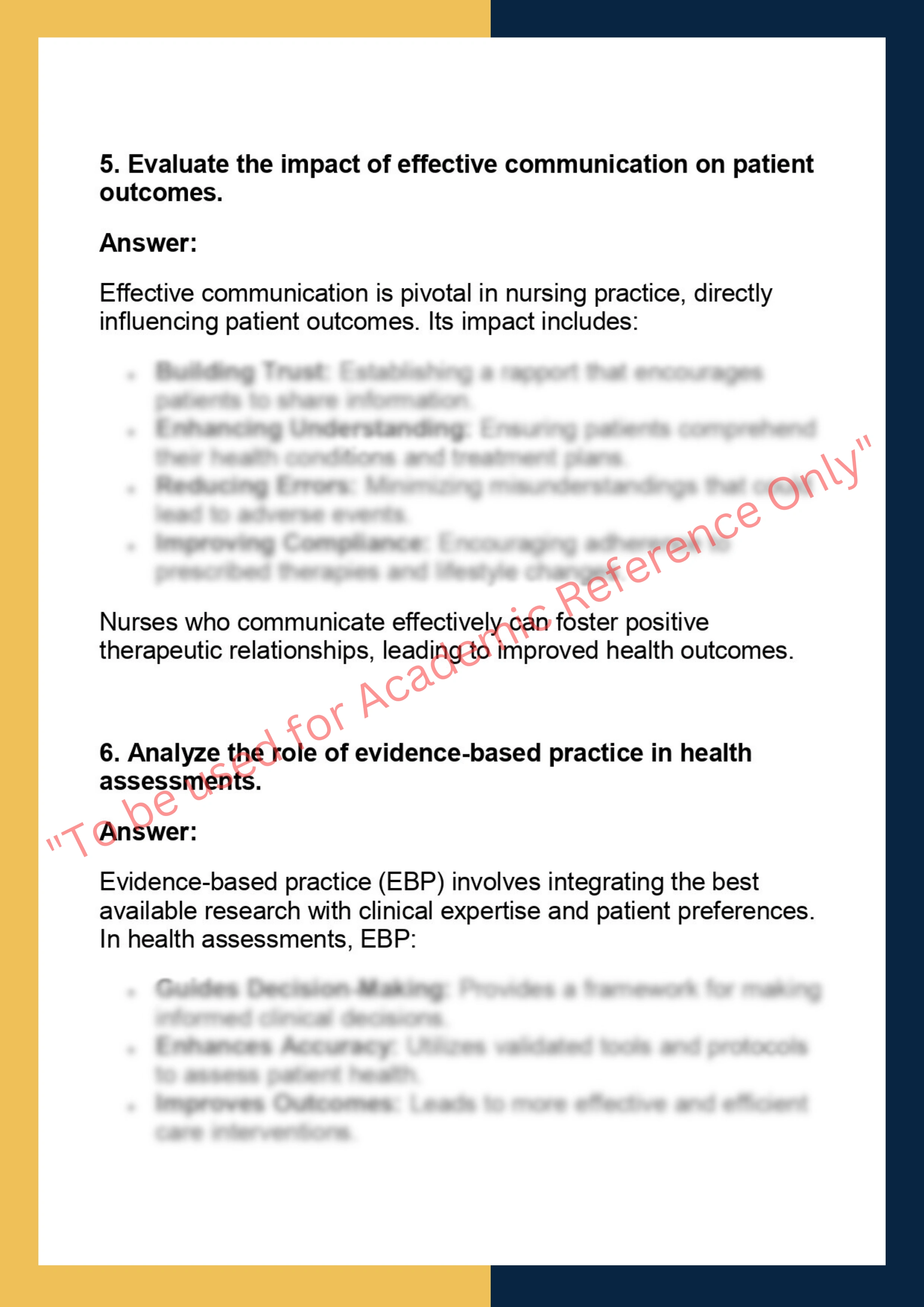 HLM601 – Nursing Practice and Health 3