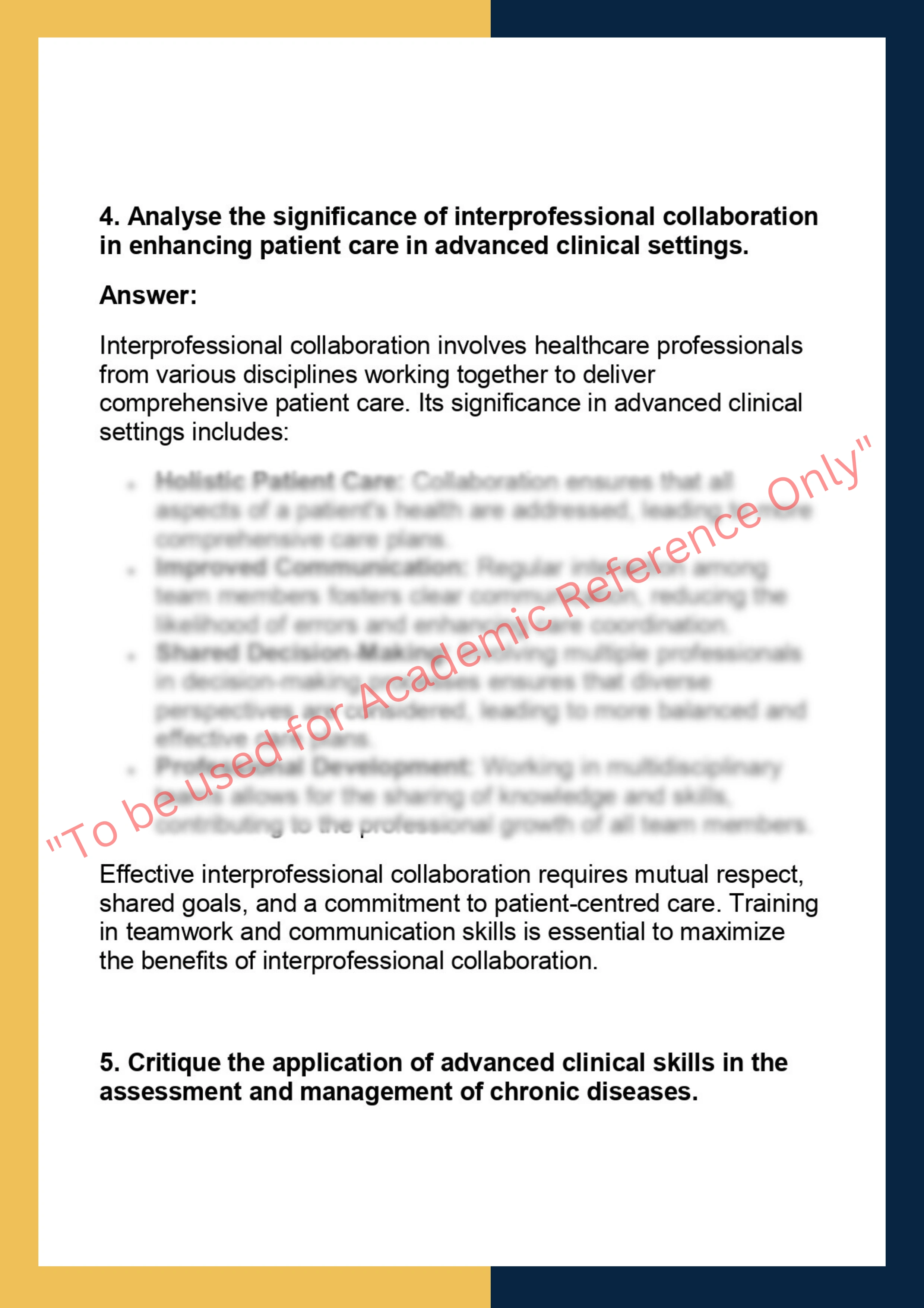 NUR2 – Advanced Clinical Practice 3