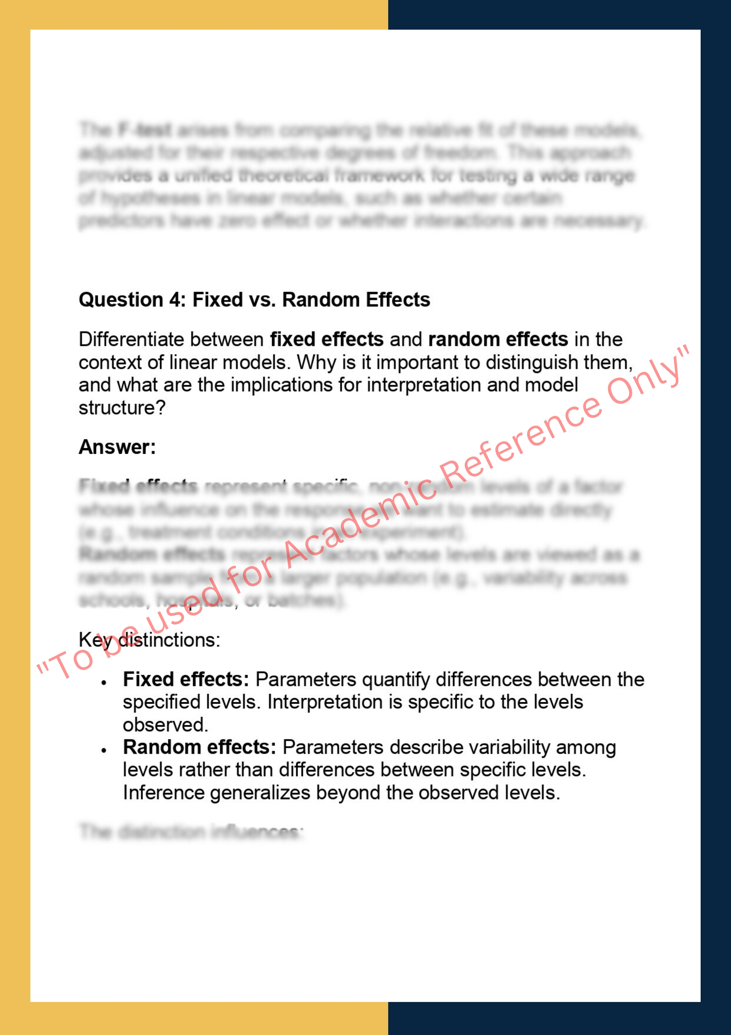 STAT 670- Advanced Linear Models 3
