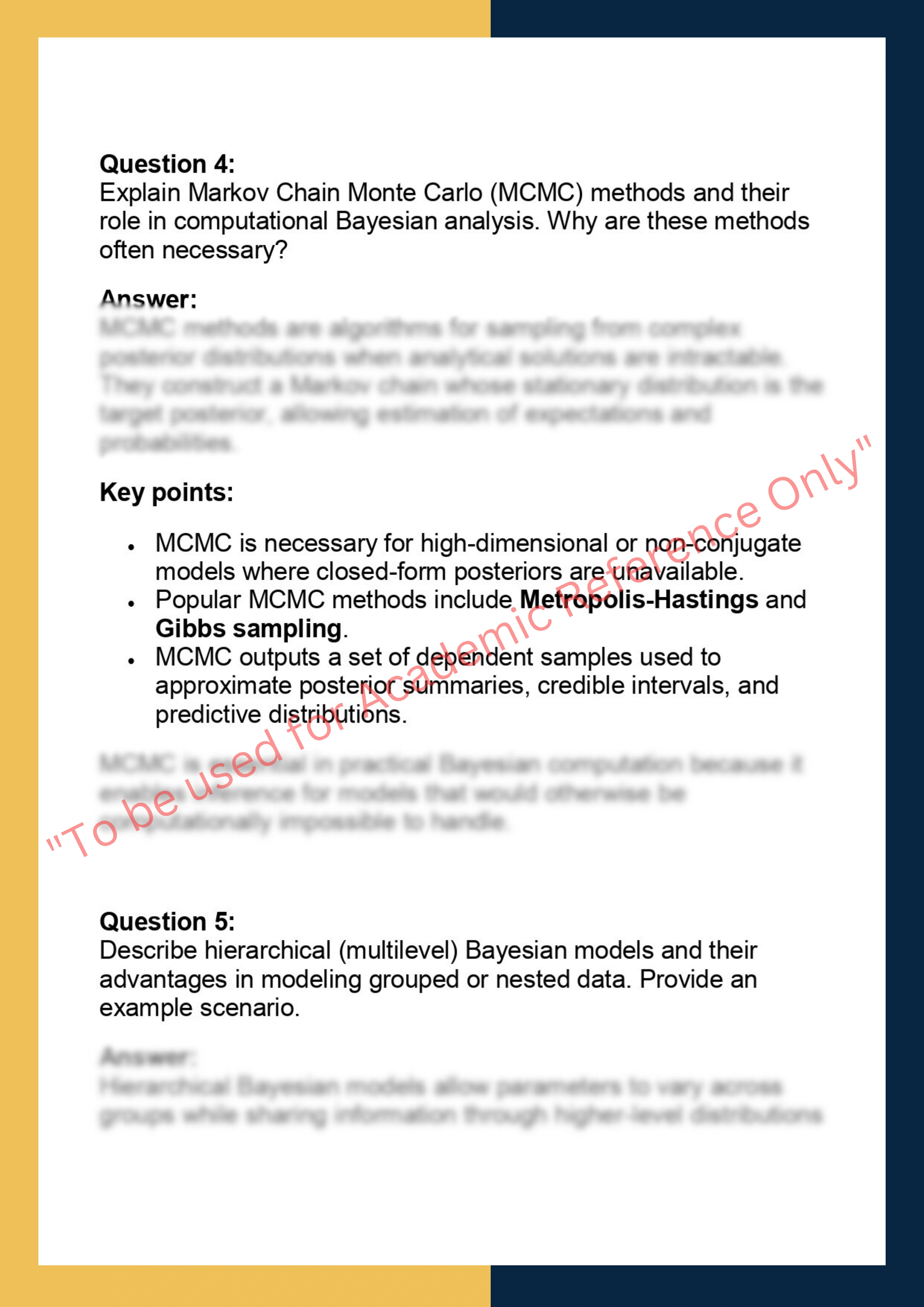 STAT 575 – Computational Bayesian  Methods 3