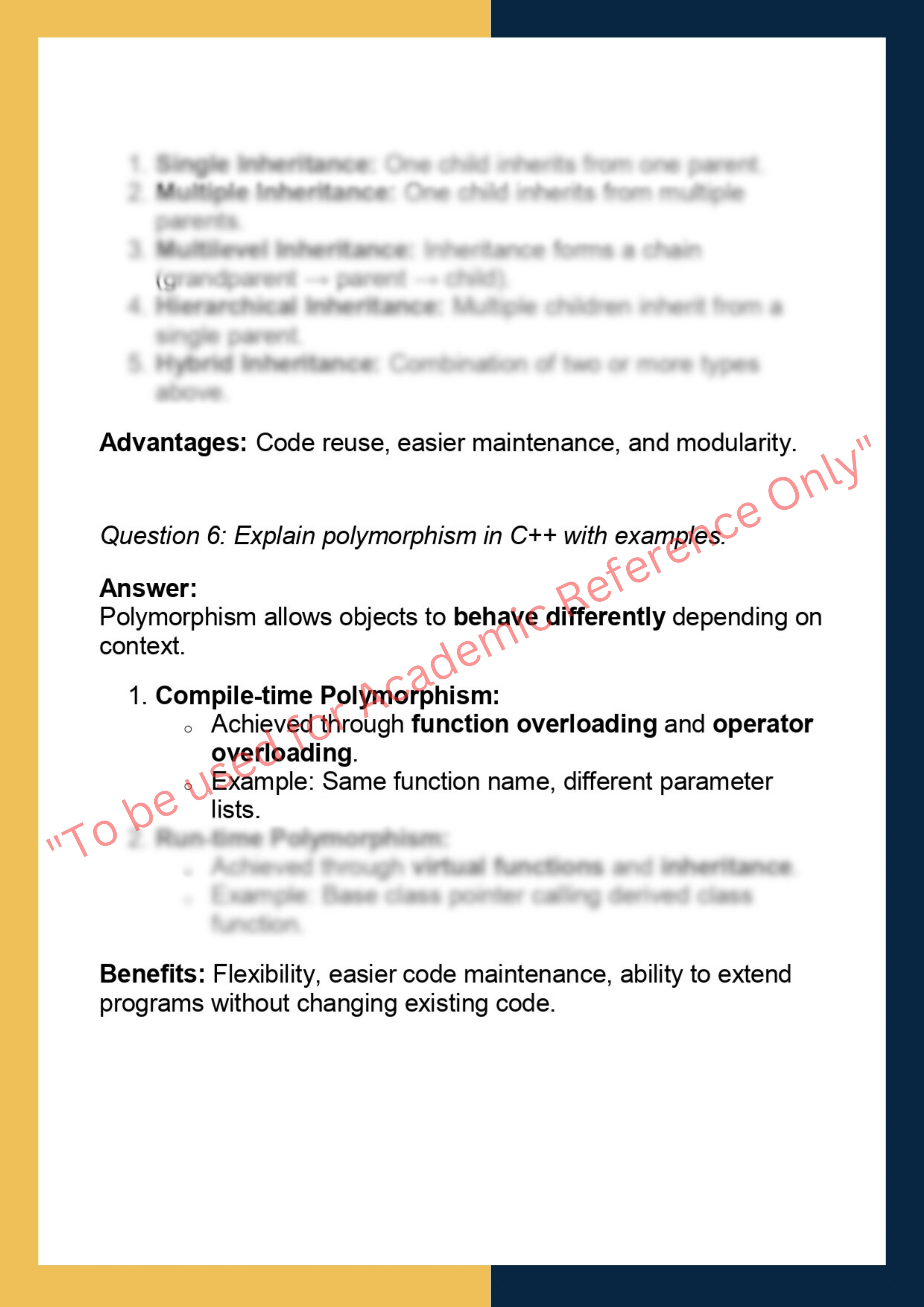 CS306 –  Programming in C++ 3