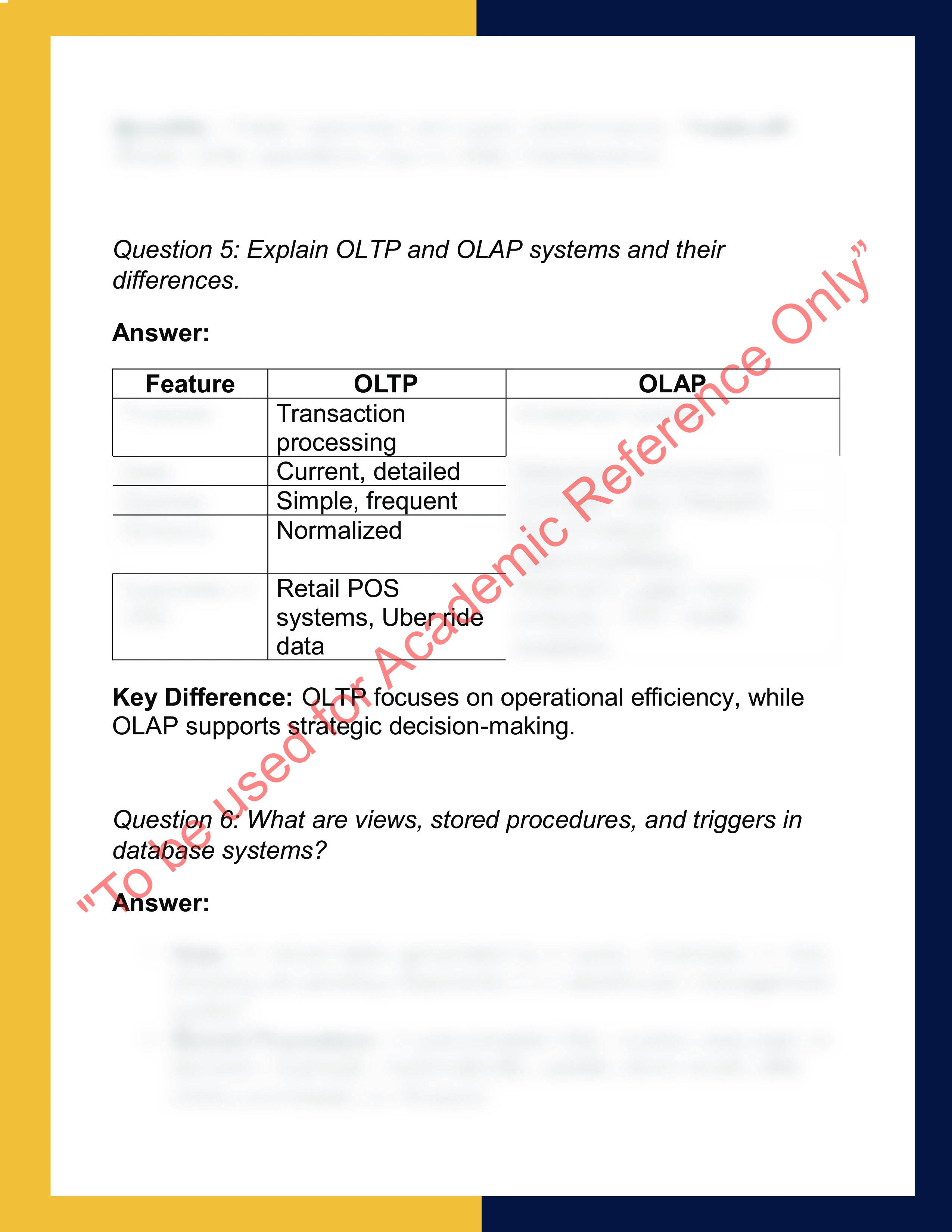 CSE305 – Database Systems and  Applications 3