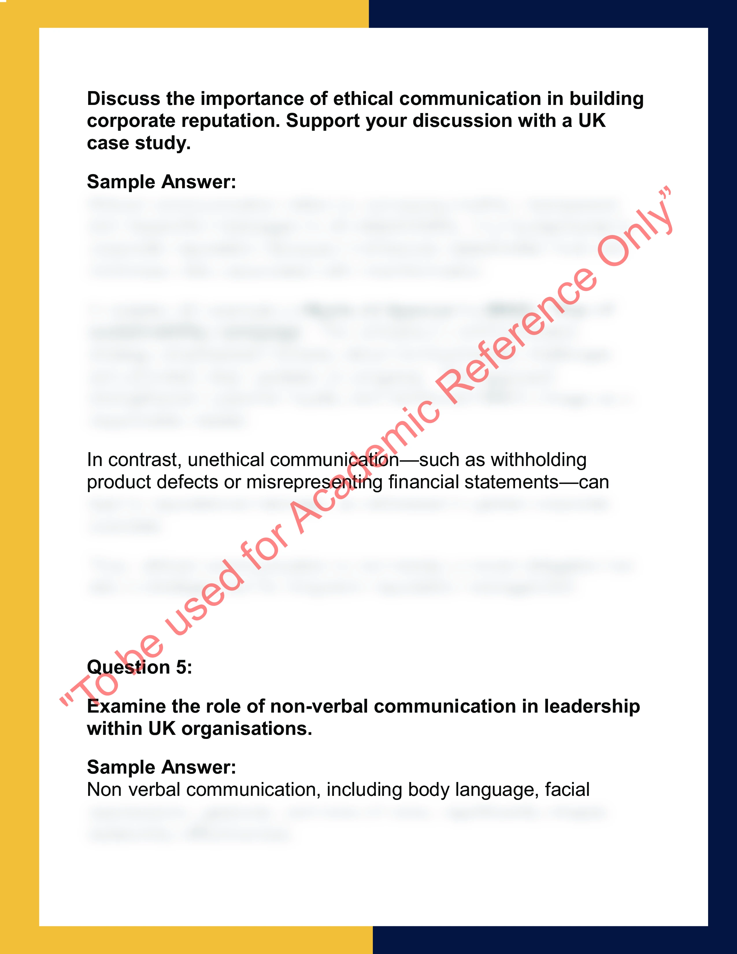 BUS101 – Business Communication  Report 3