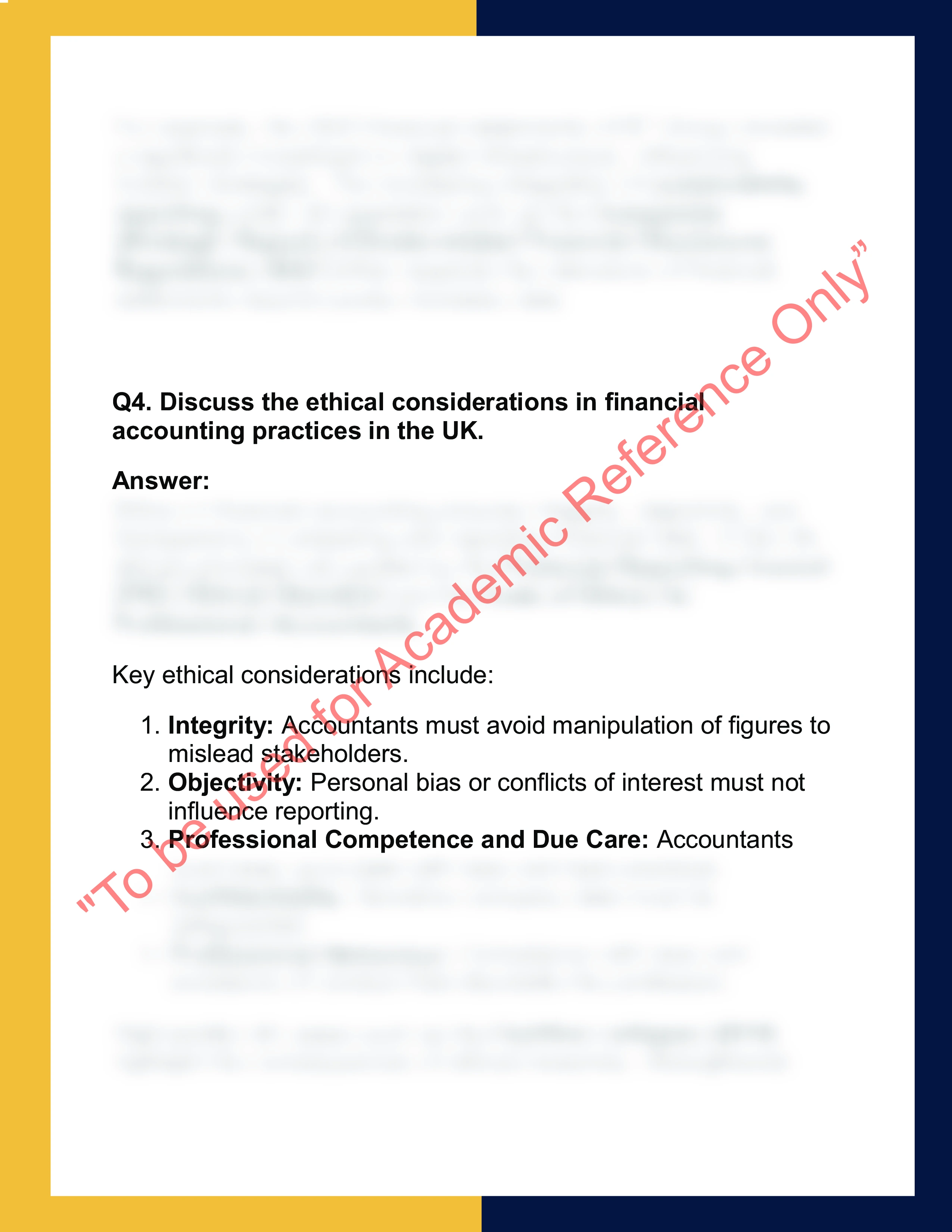 ACC101 – Financial Accounting  Report 3