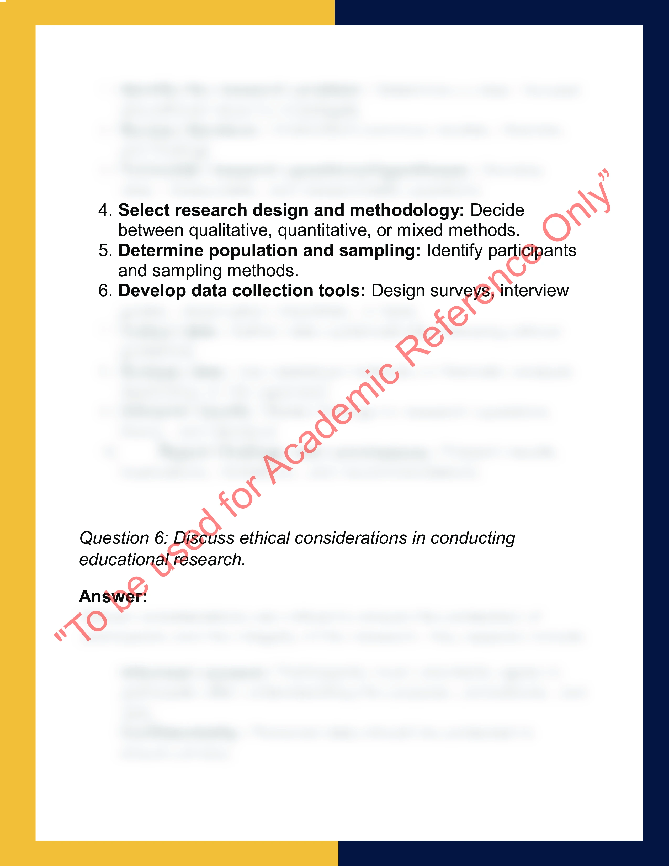 EDU201 – Educational Research  Report 3