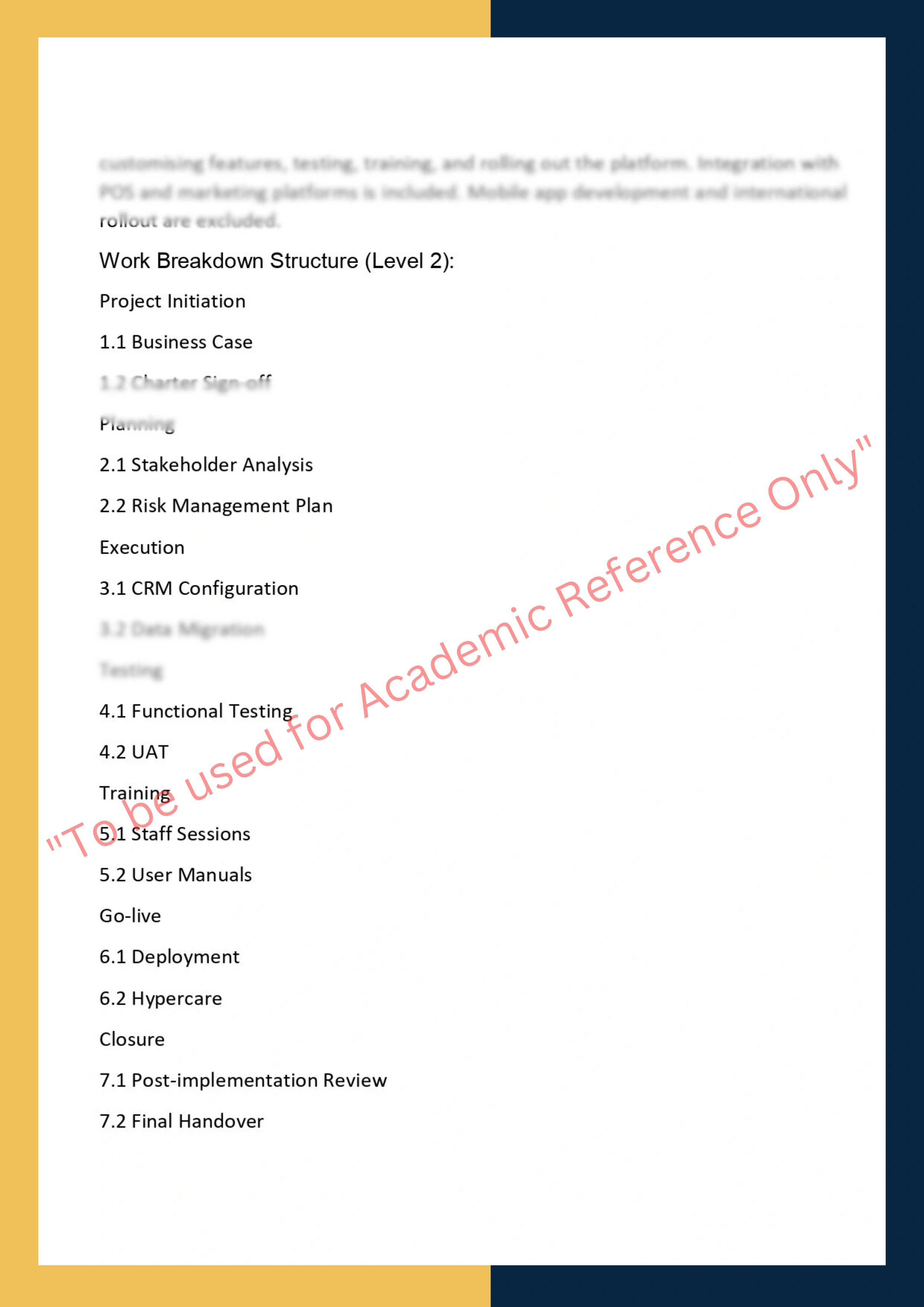 PROJ6001- Project Management Principles: Individual Written Report 3