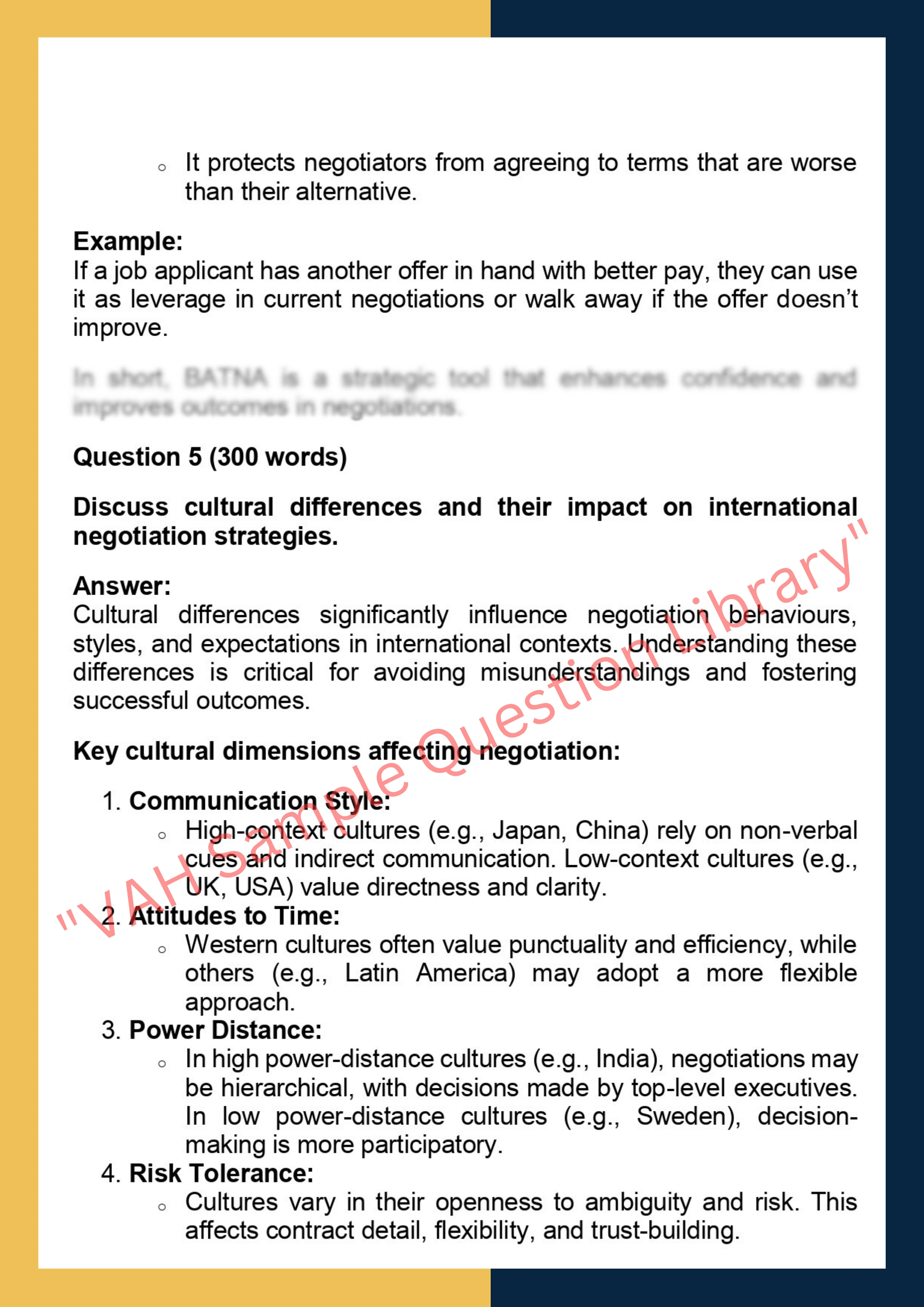 MGMT6065–  Negotiation and Conflict  Resolution 4