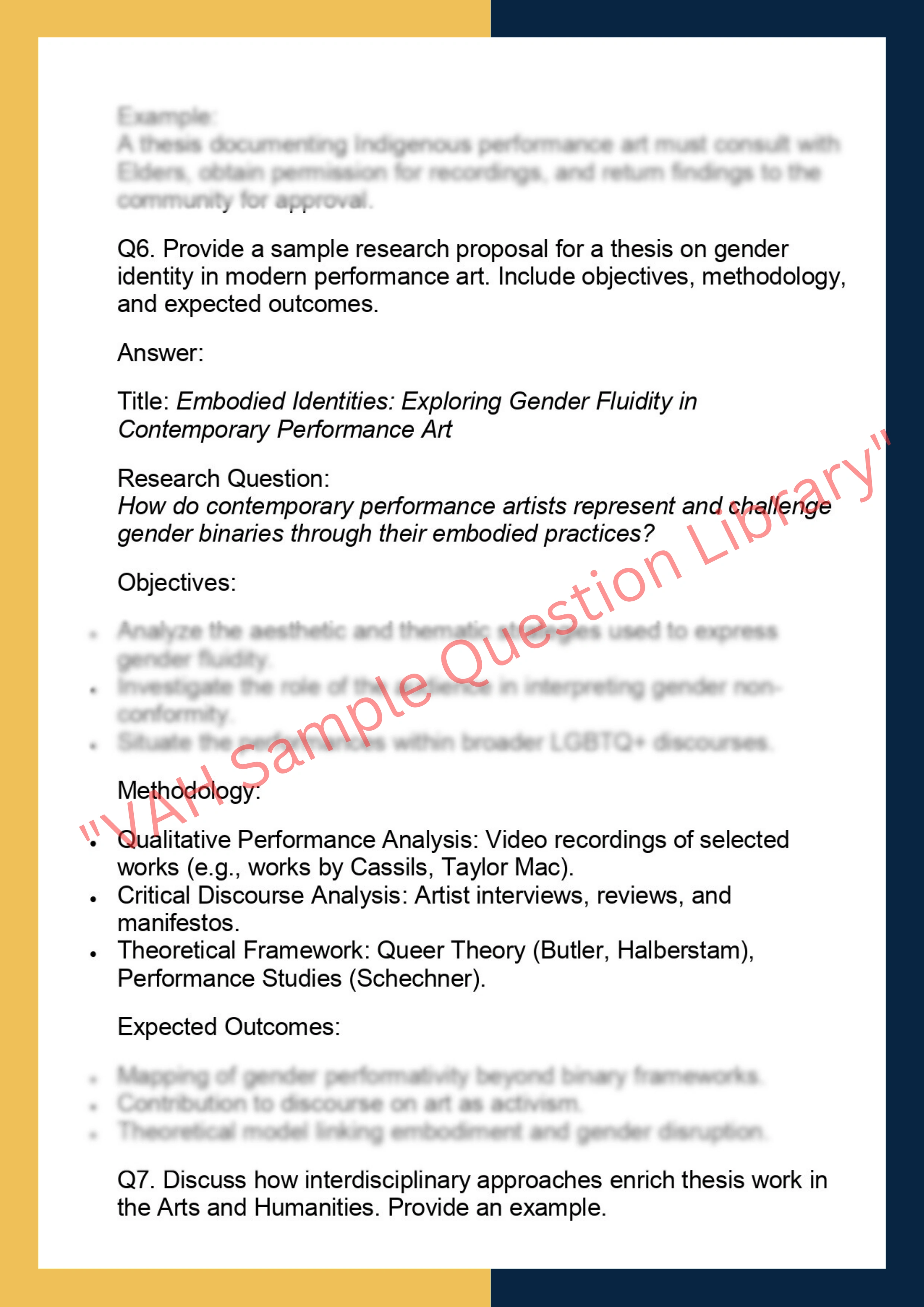 ARTS7000– Arts and Humanities Thesis 4