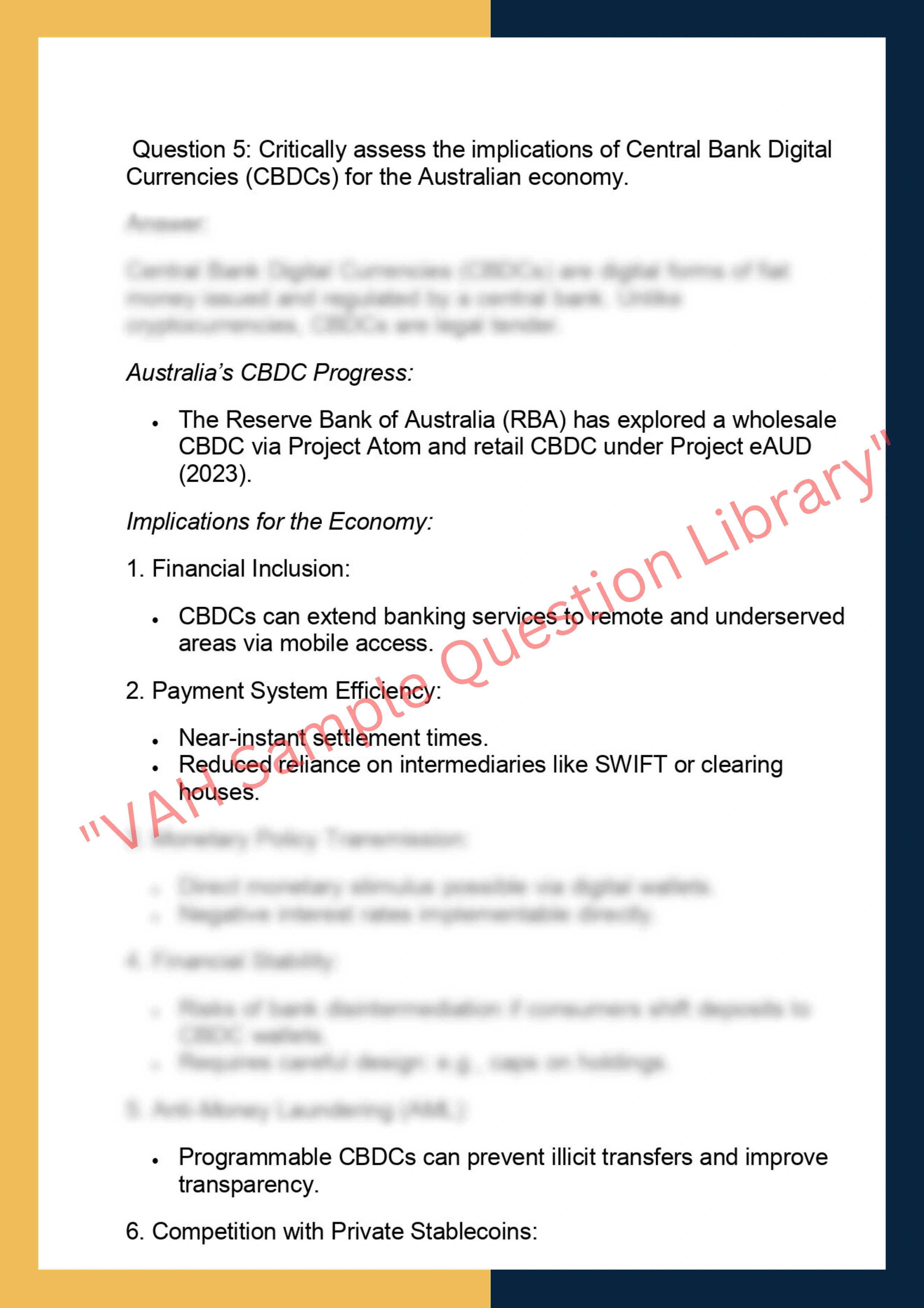 FINC6016 – FinTech & Digital Finance 5