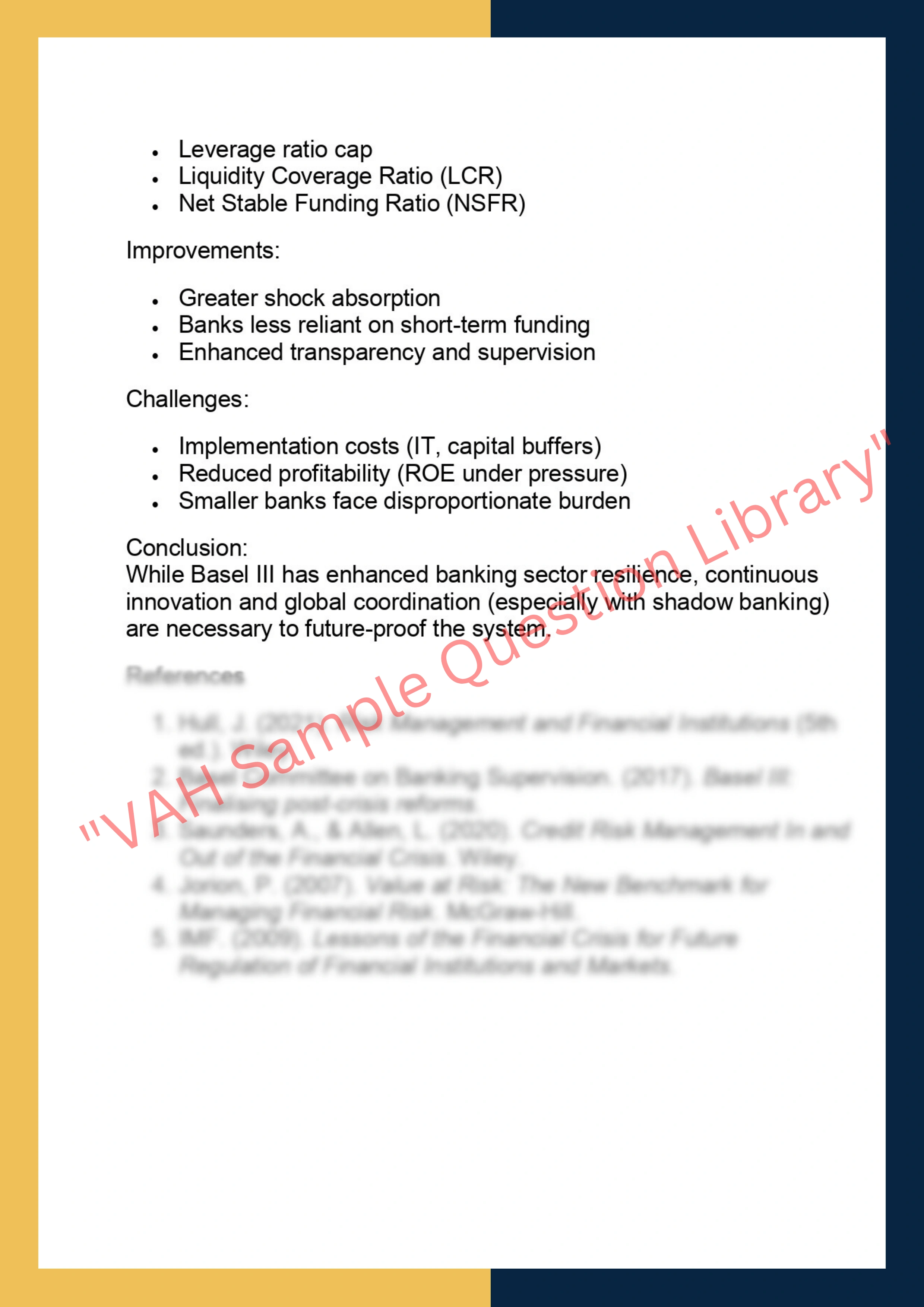FINC6020 – Advanced Financial Risk  Management 4