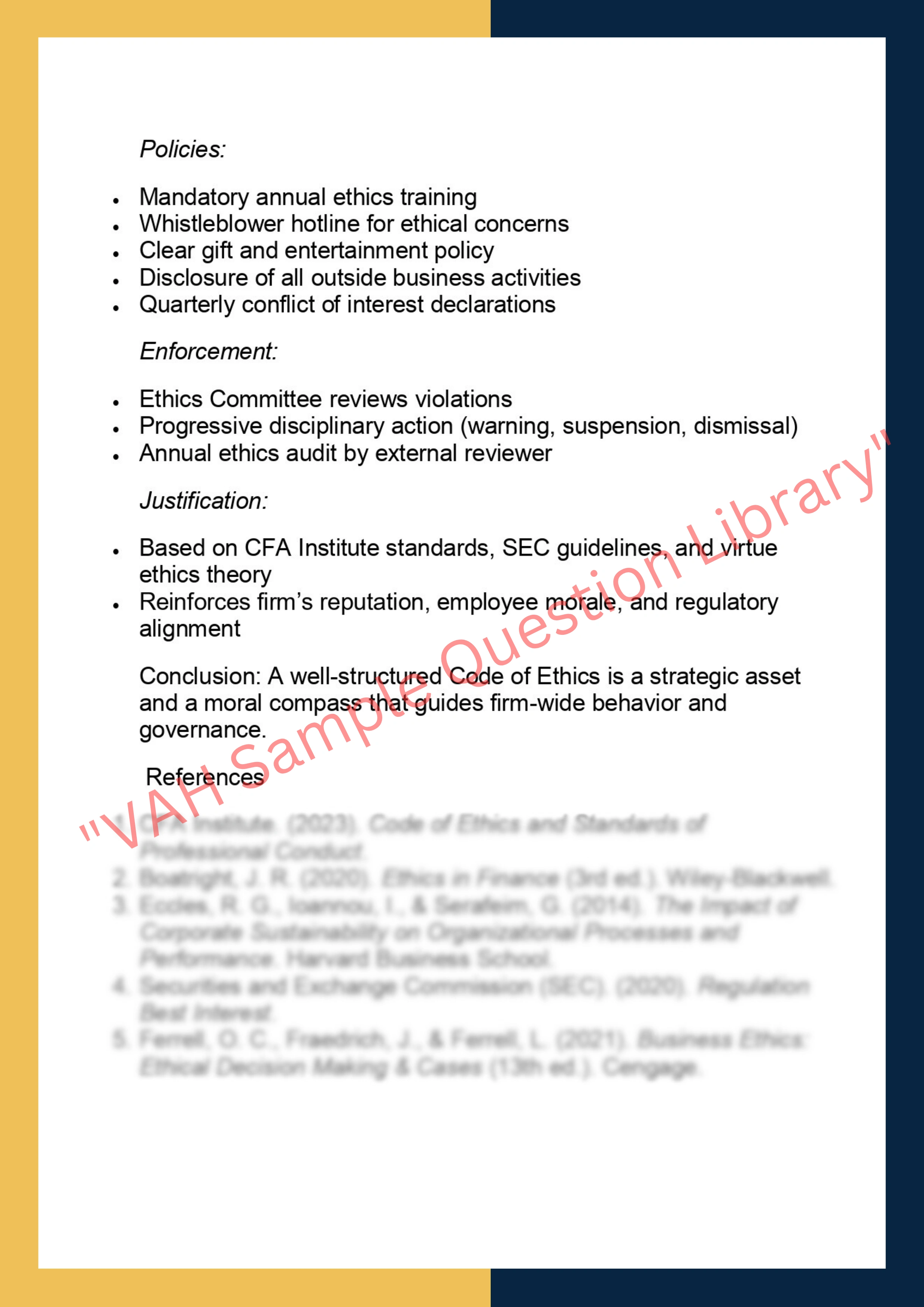 FINC6021 –  Ethics and Professional Standards in Finance 4