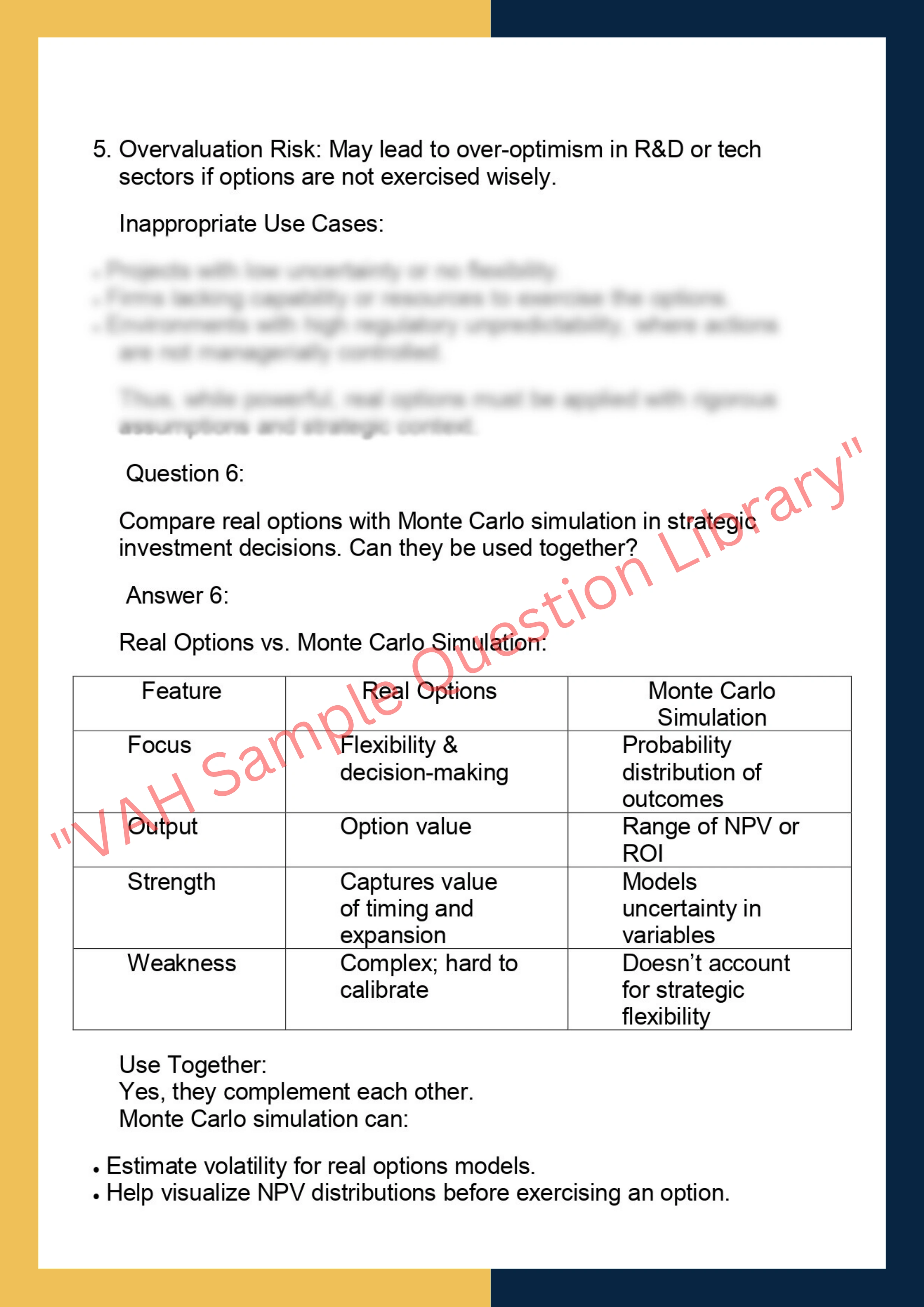FINC6029 – Real Options and Strategic Investment Analysis 4
