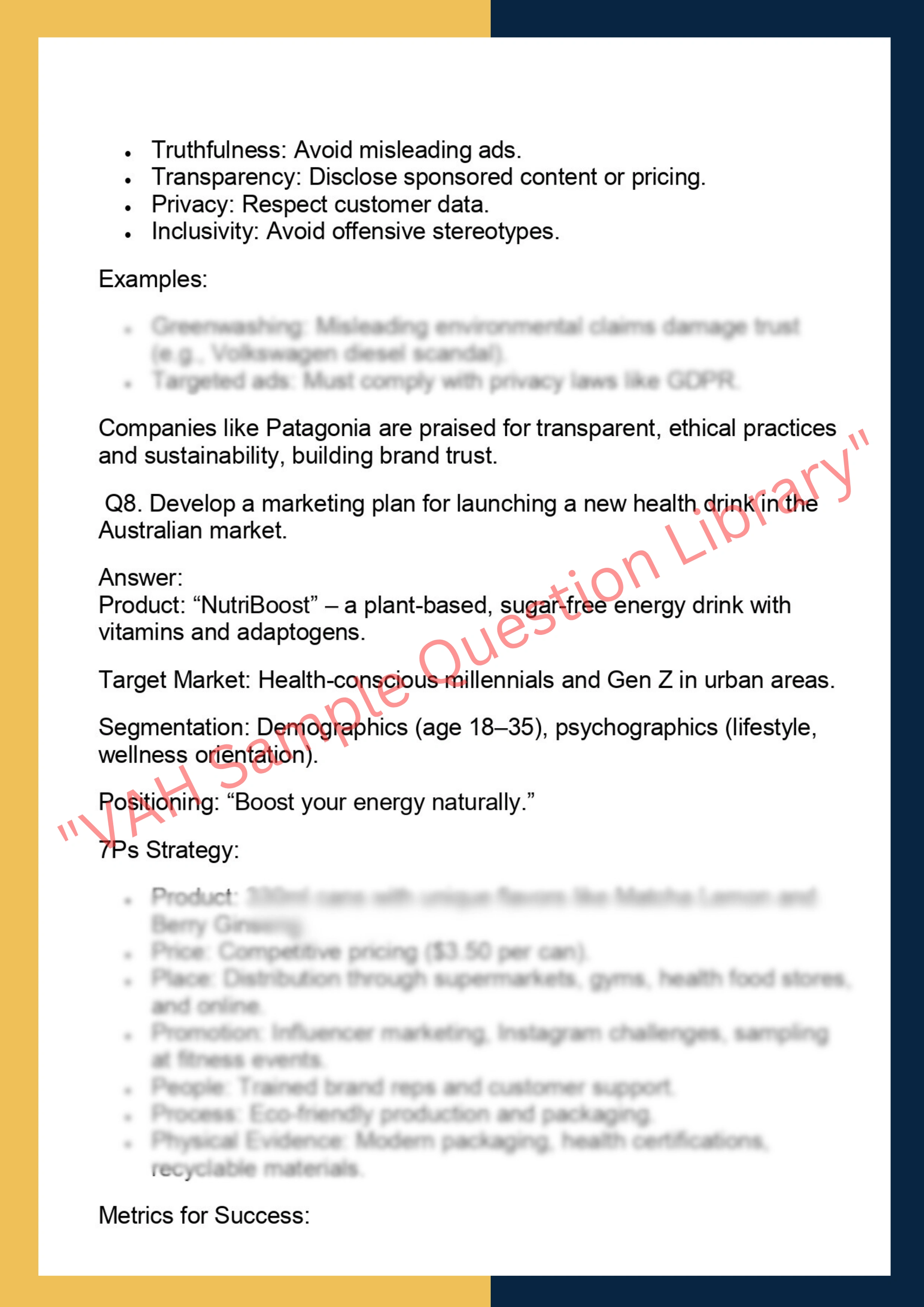 MKTG6001 -  Marketing Management 4