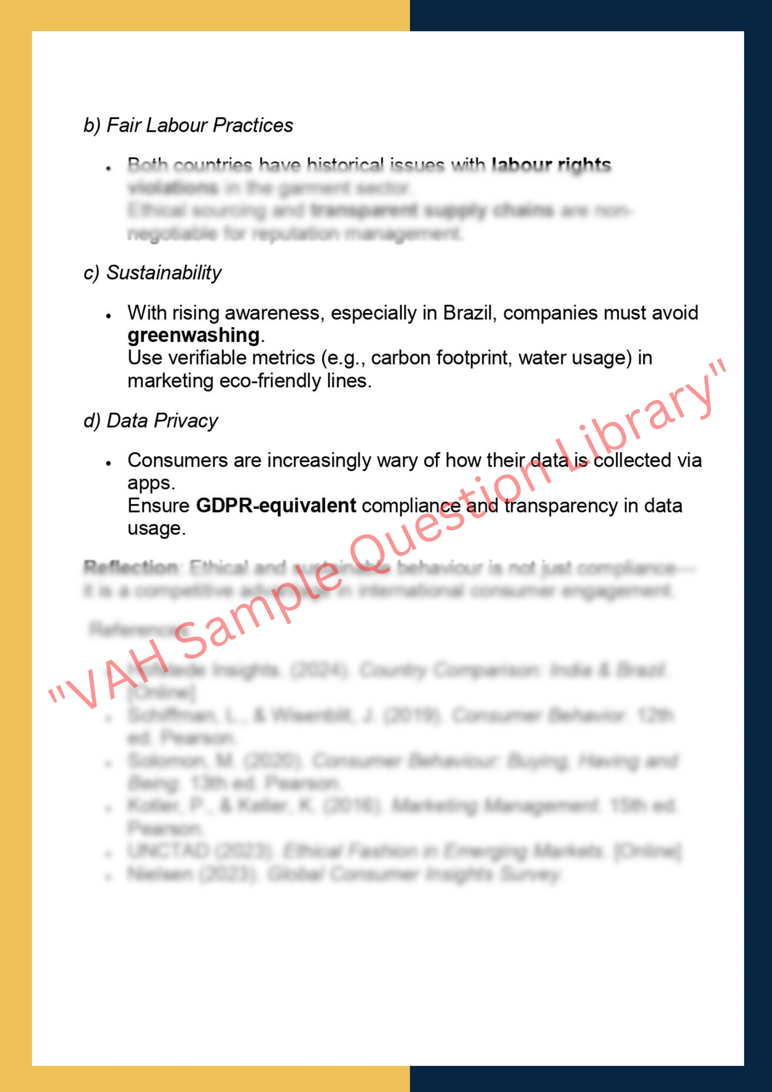 MK7005: International Consumer Behaviour 4