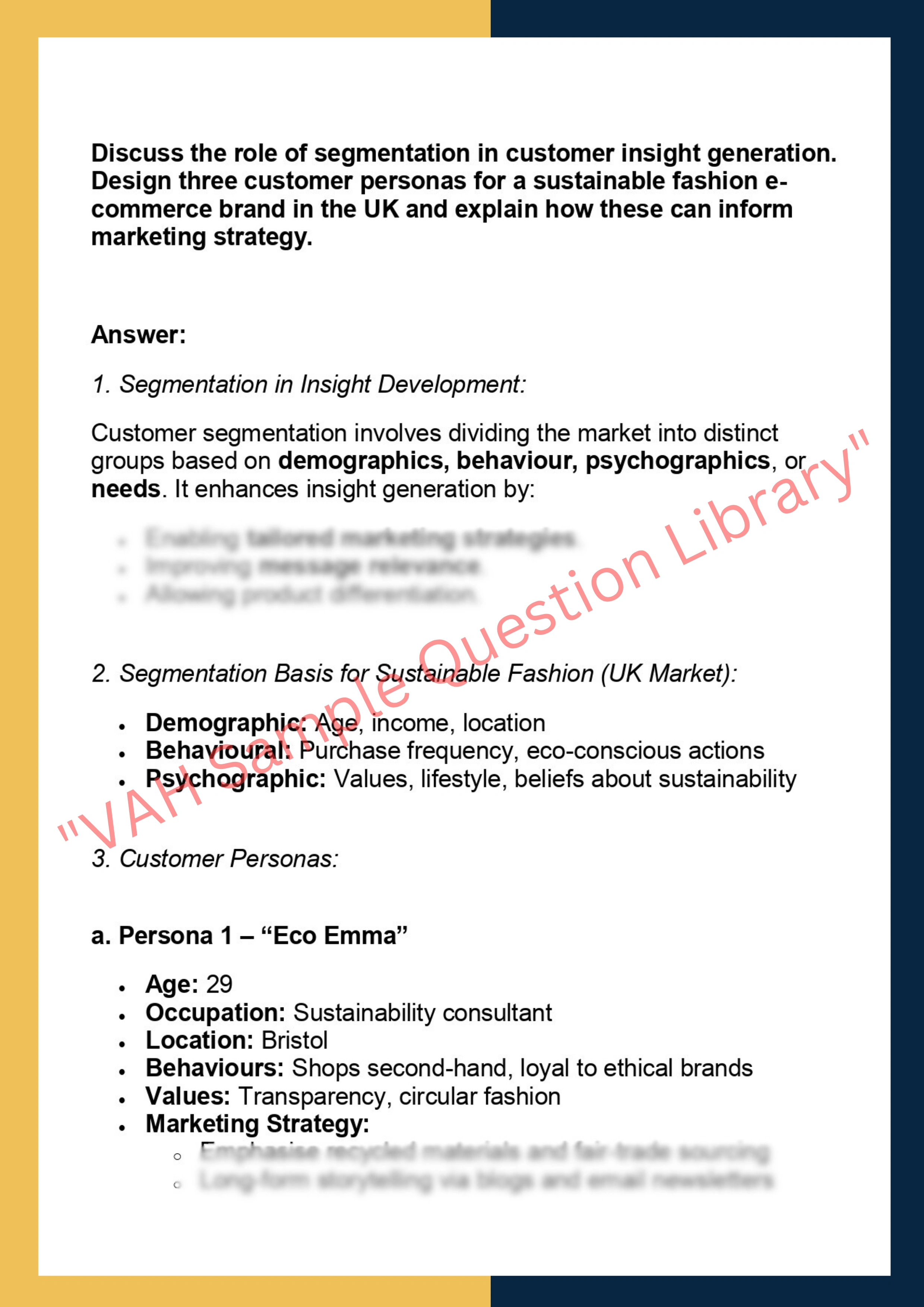 MK7003 Subject Title: Customer Insights and  Research 4