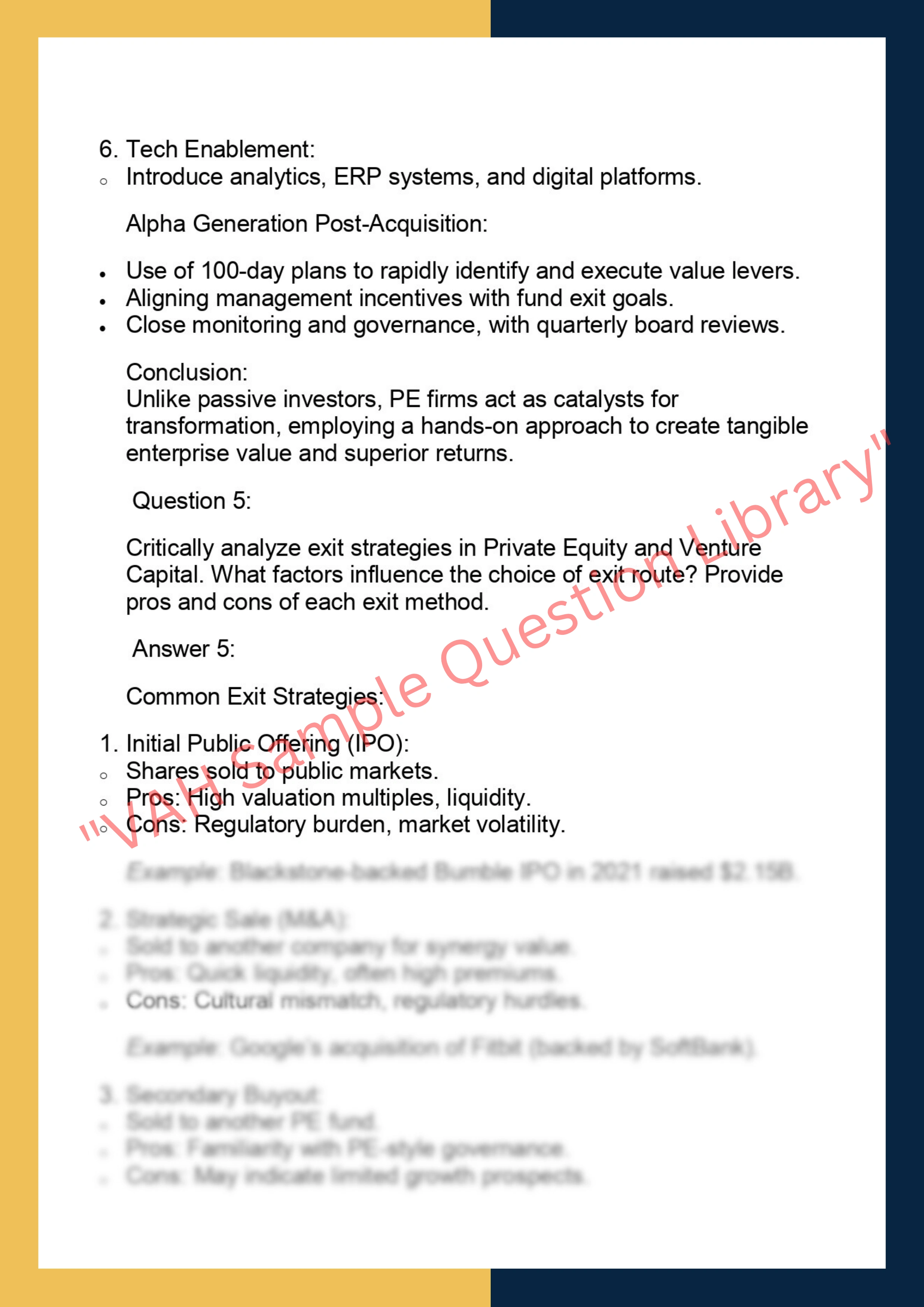FINC6031 – Private Equity and Venture Capital 4