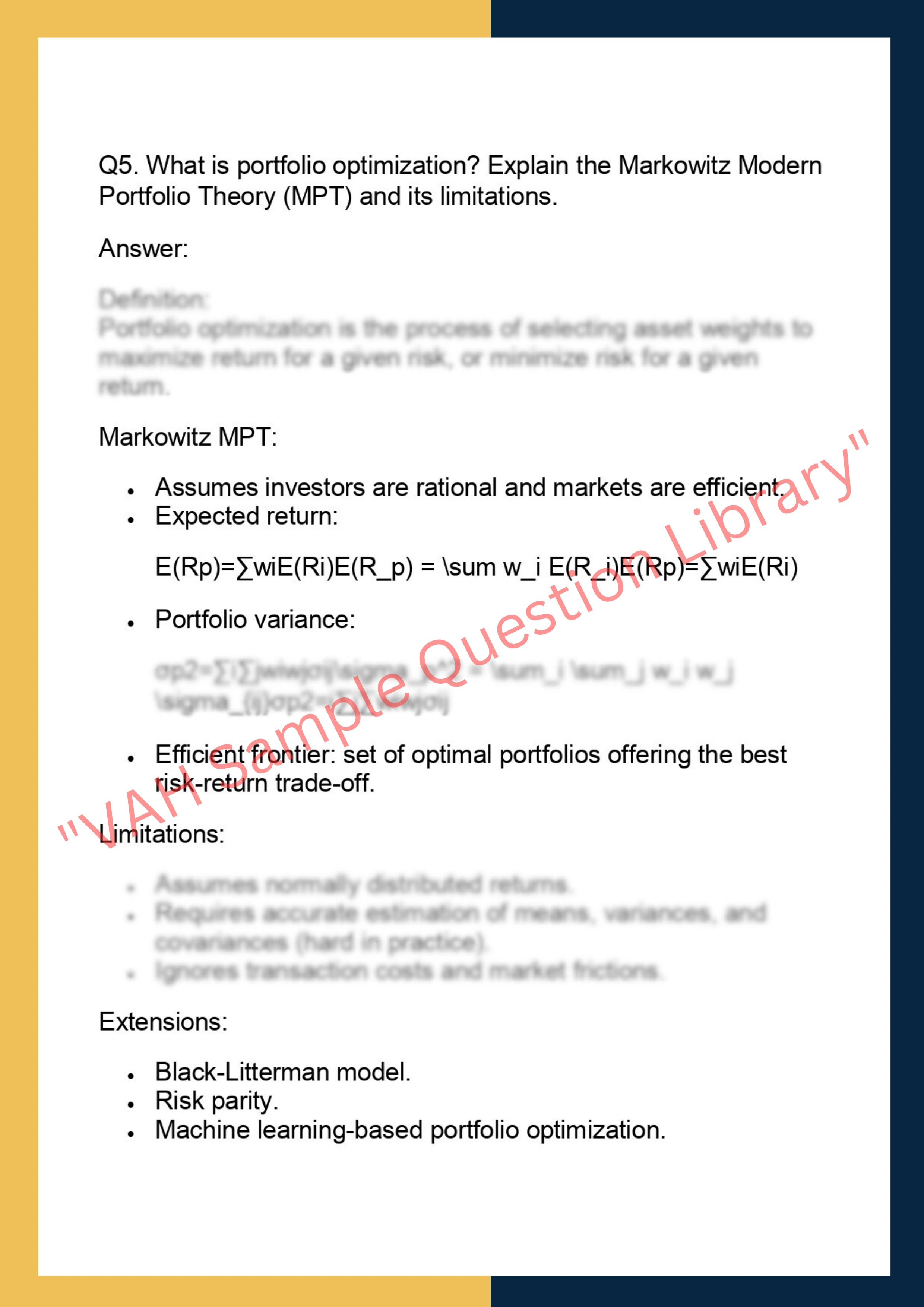 DS6007 – Data Science for Finance & Risk  Analytics 4