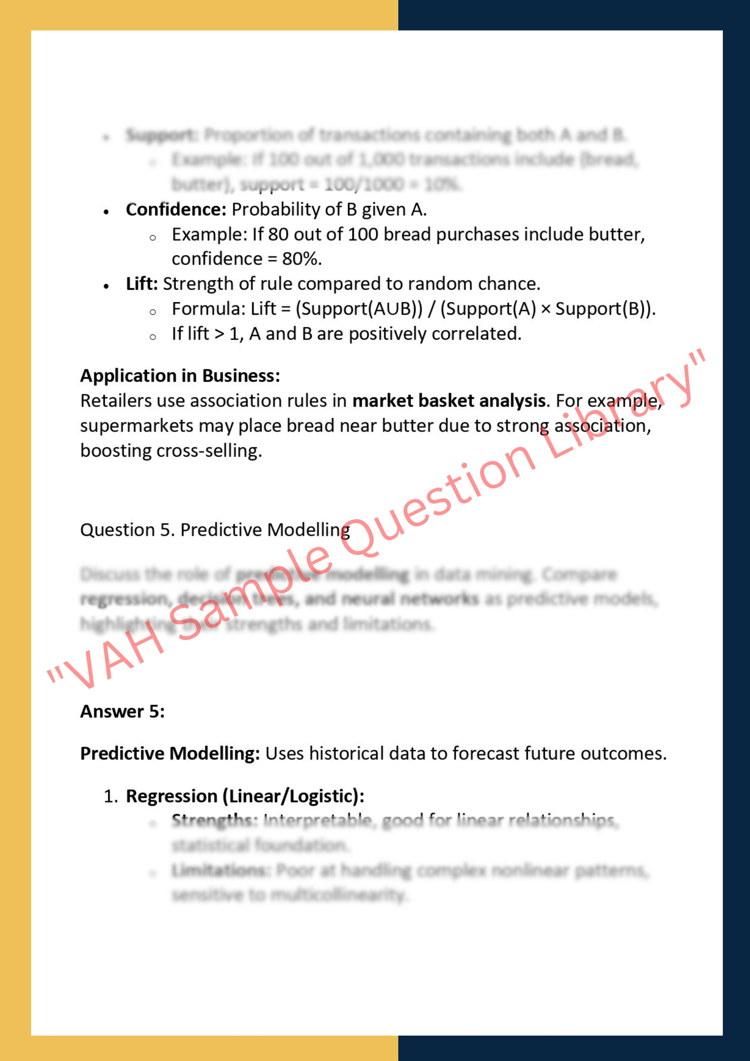 DSC8307 – Data Mining, Modeling and  Analytics 5
