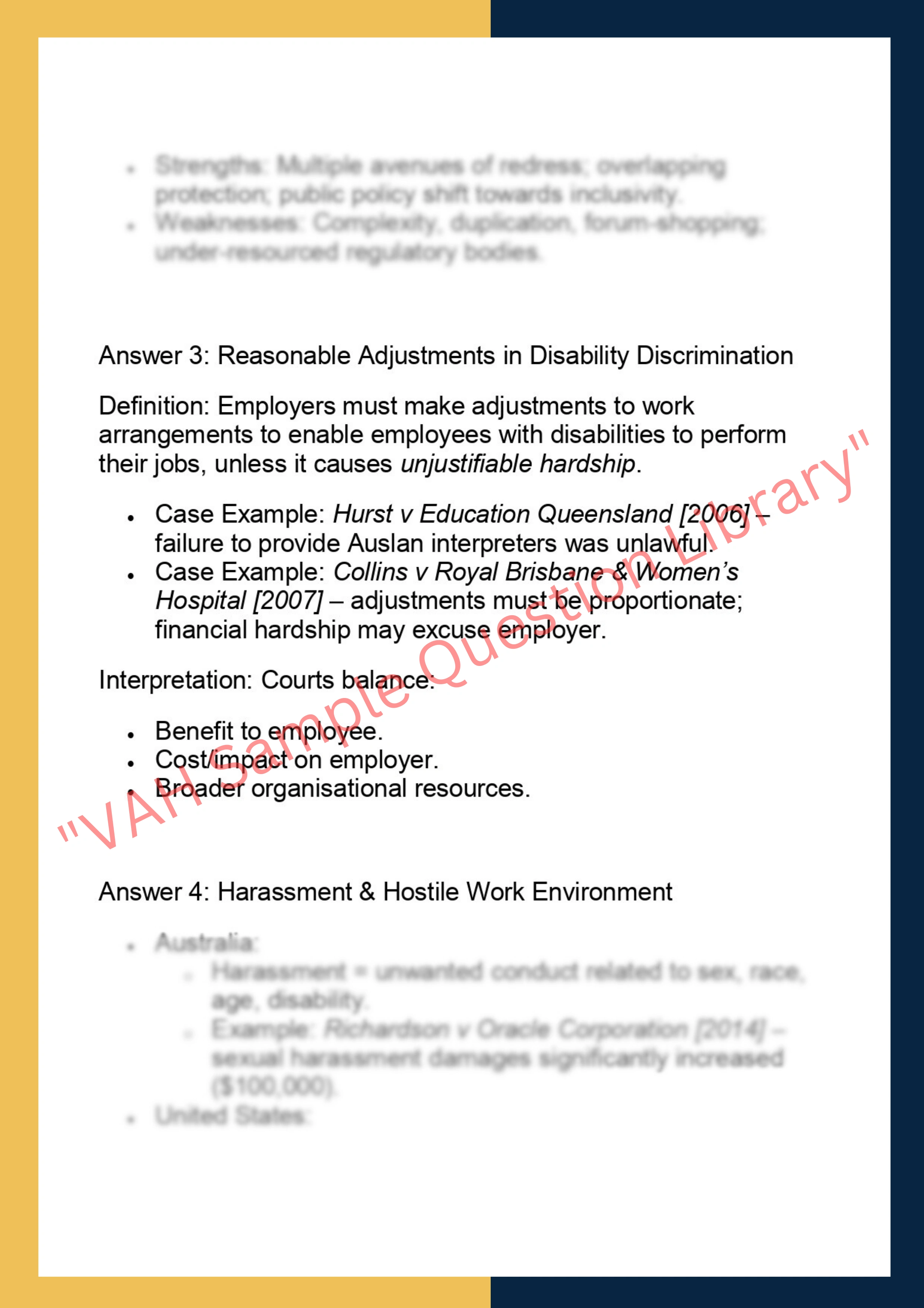 LAWS6039– Discrimination in the Workplace 4