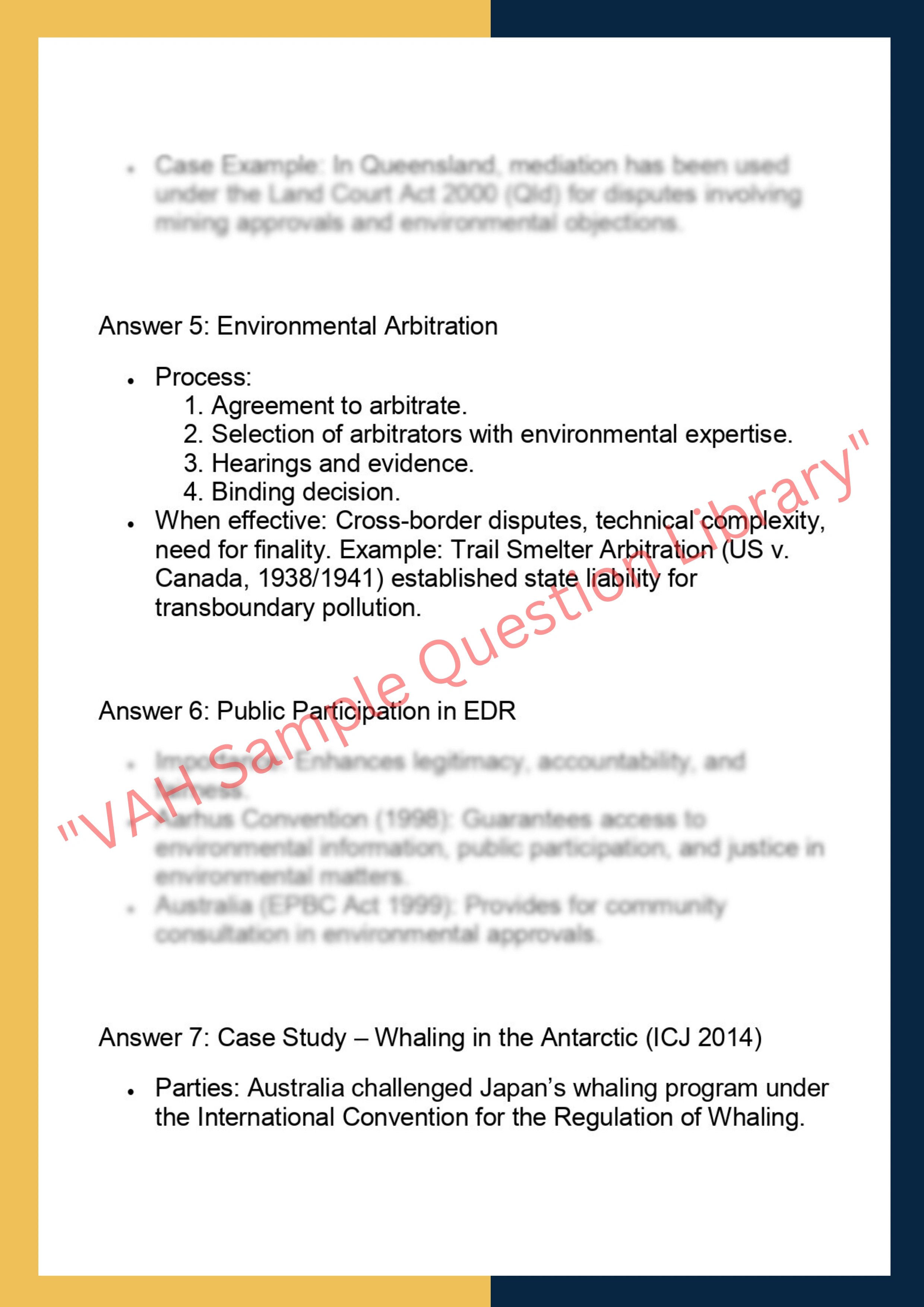 LAWS6041– Environmental Dispute Resolution 4