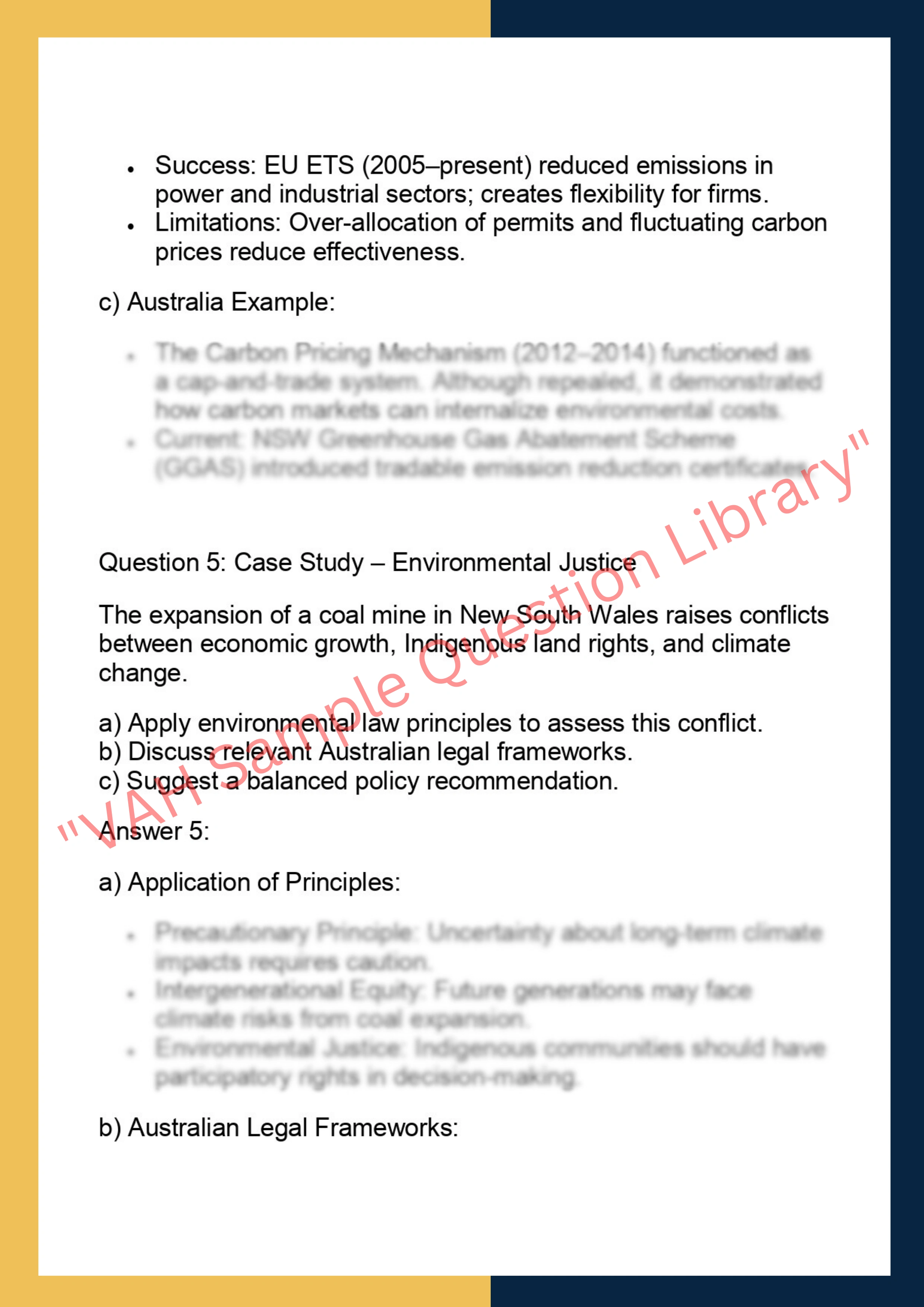 LAWS6044– Environmental Law and Policy 4