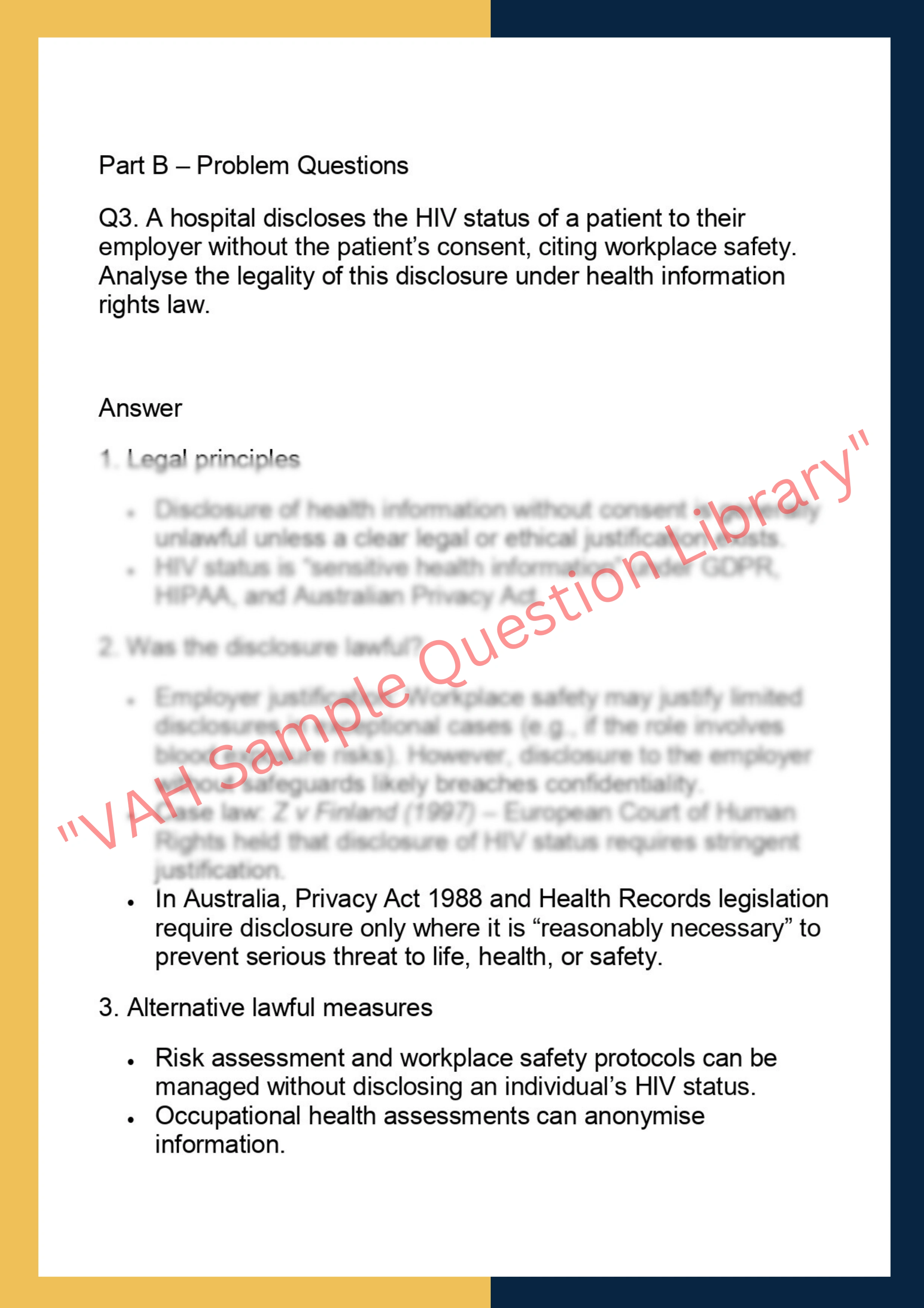 LAWS6058 – Information Rights in Health Care 4