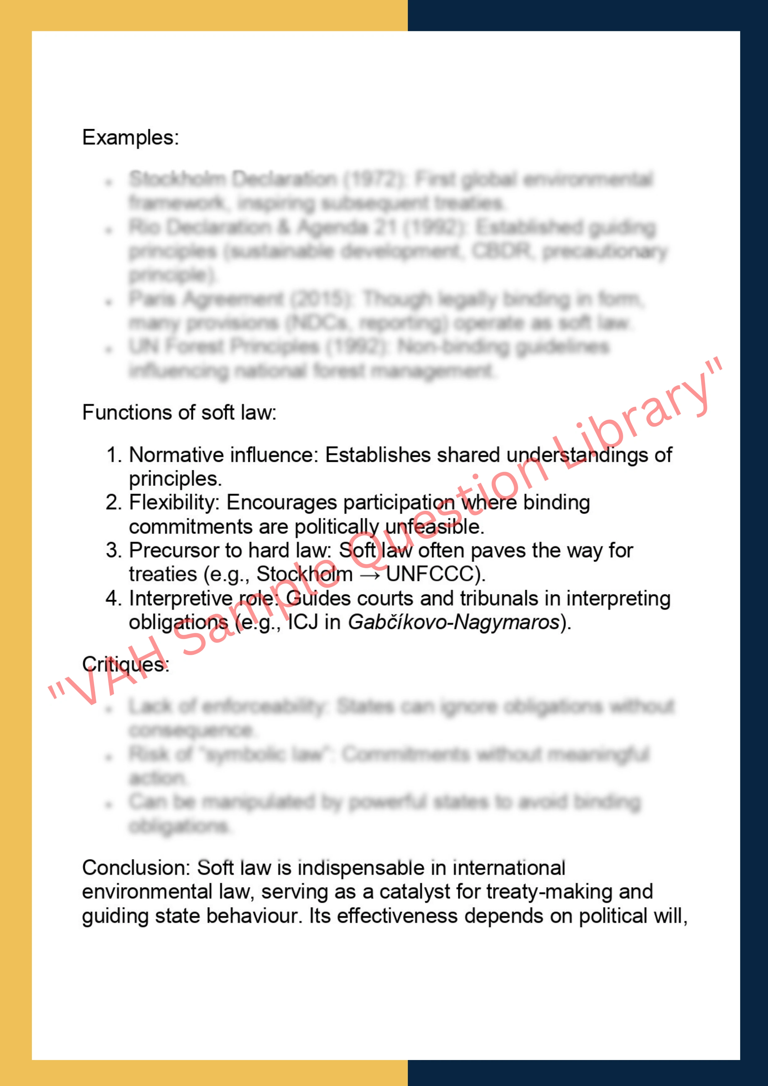 LAWS6061 – International Environmental Law 4