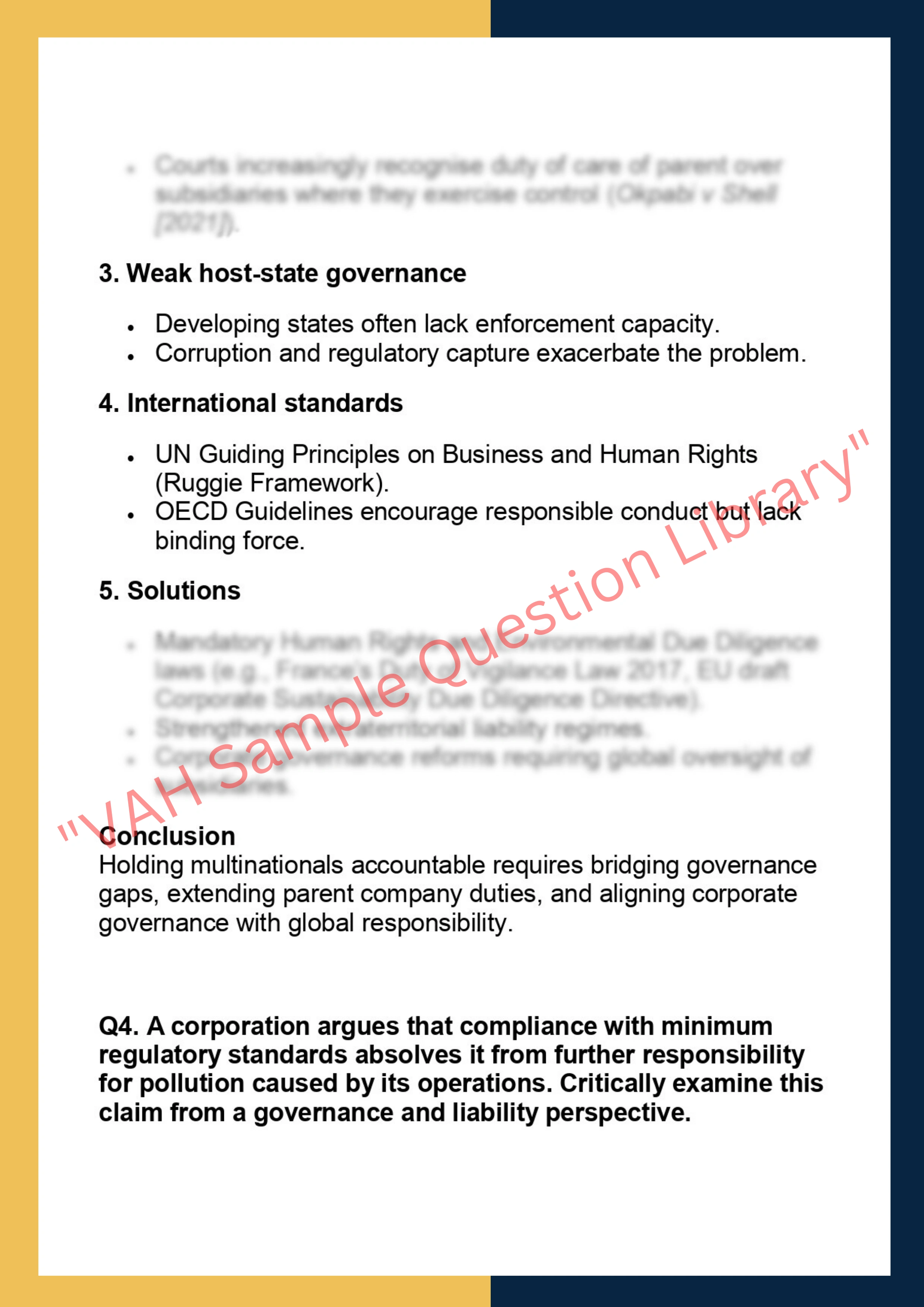 LAWS6065– Pollution, Corporate Liability and  Governance 4
