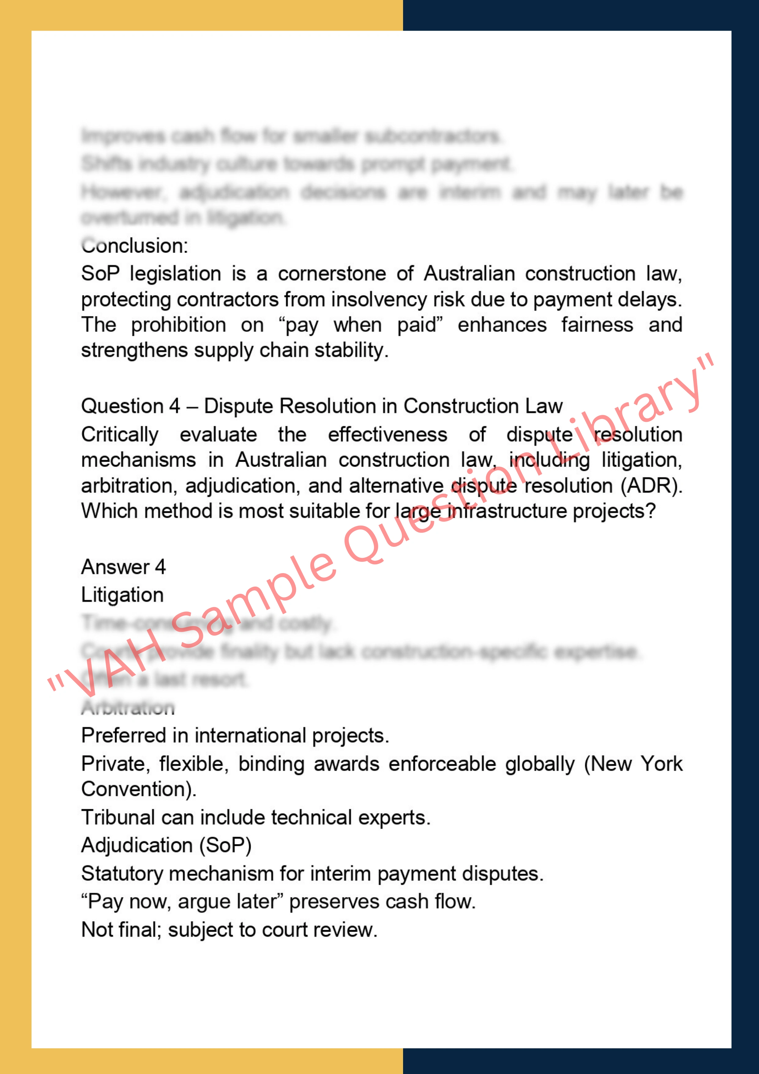 LAWS70176:  Construction Law 4
