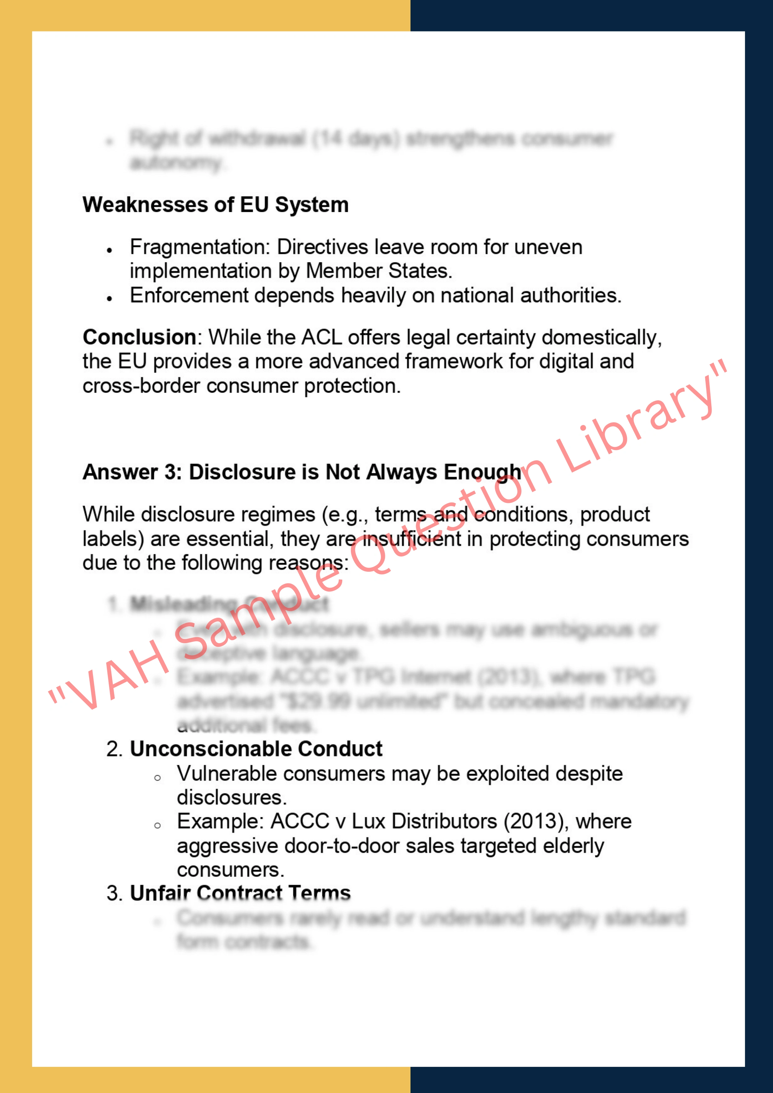 LAWS90070  – Consumer Protection 4