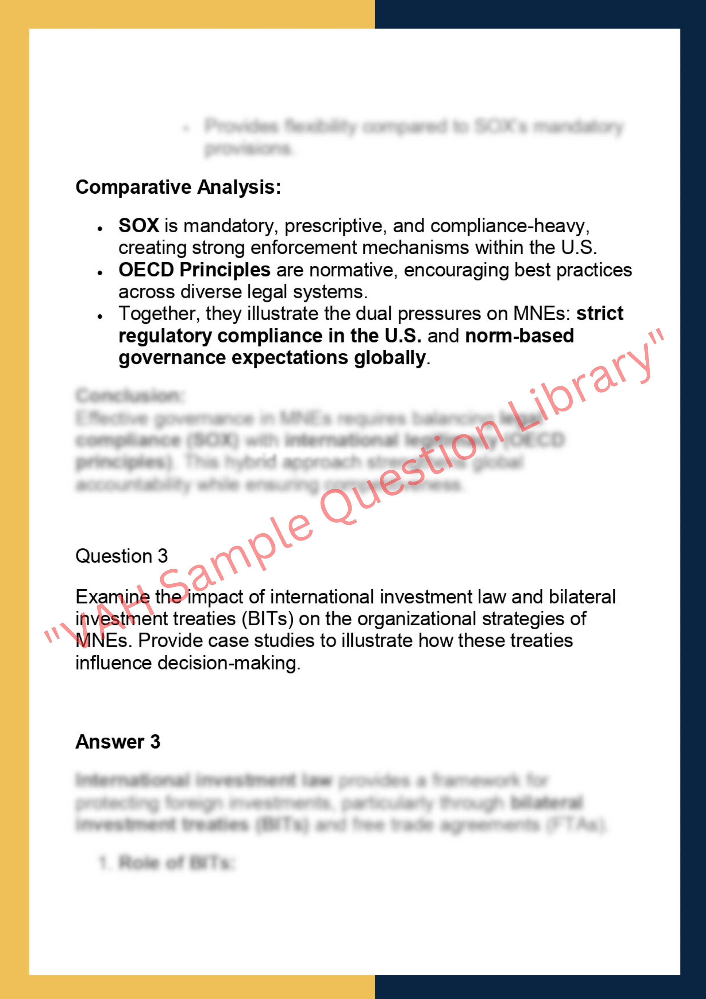SOLM030 – Multinational Enterprises: Business and Legal Organisation 4