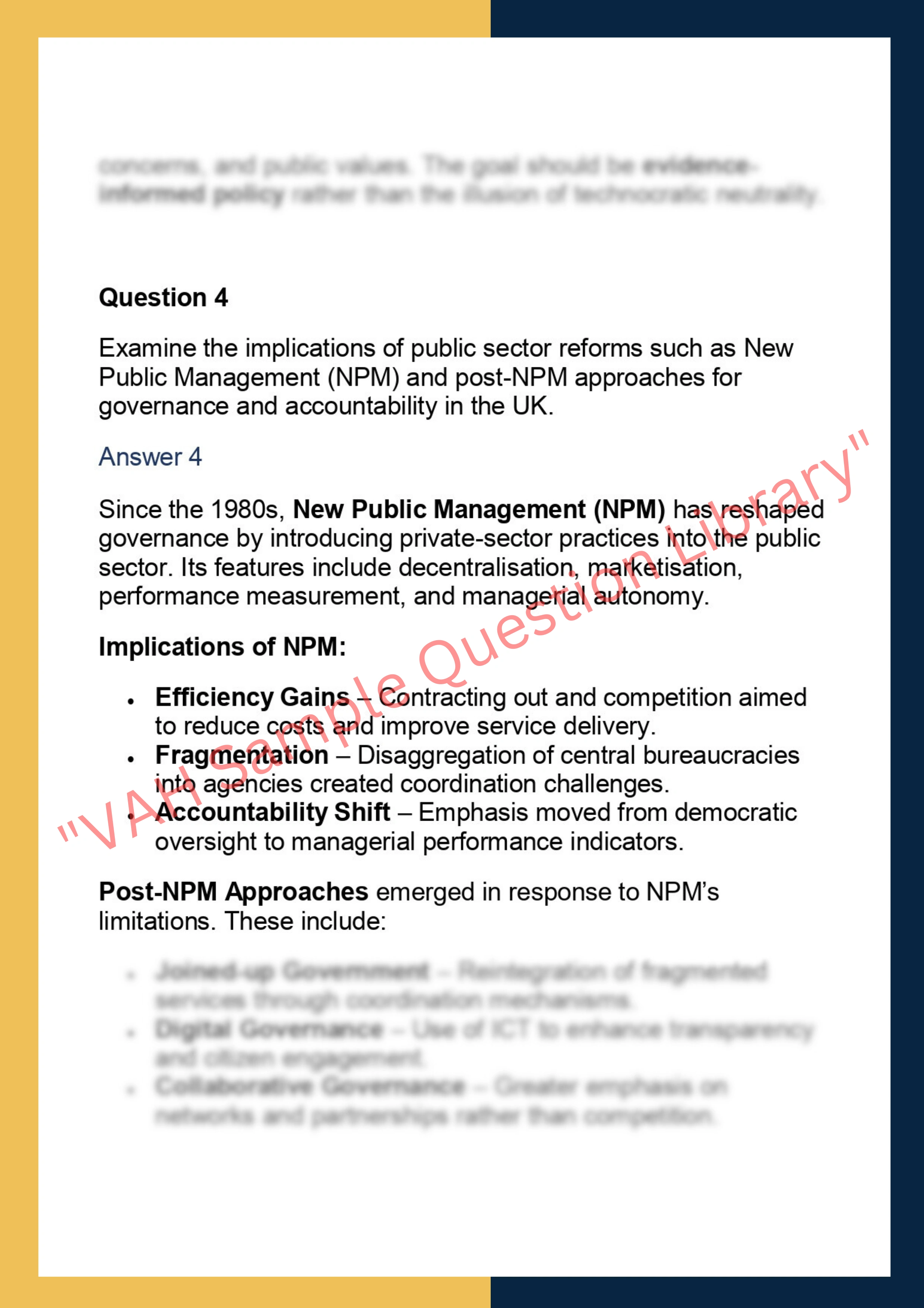 PUBL7023 – Public Policy & Governance 4