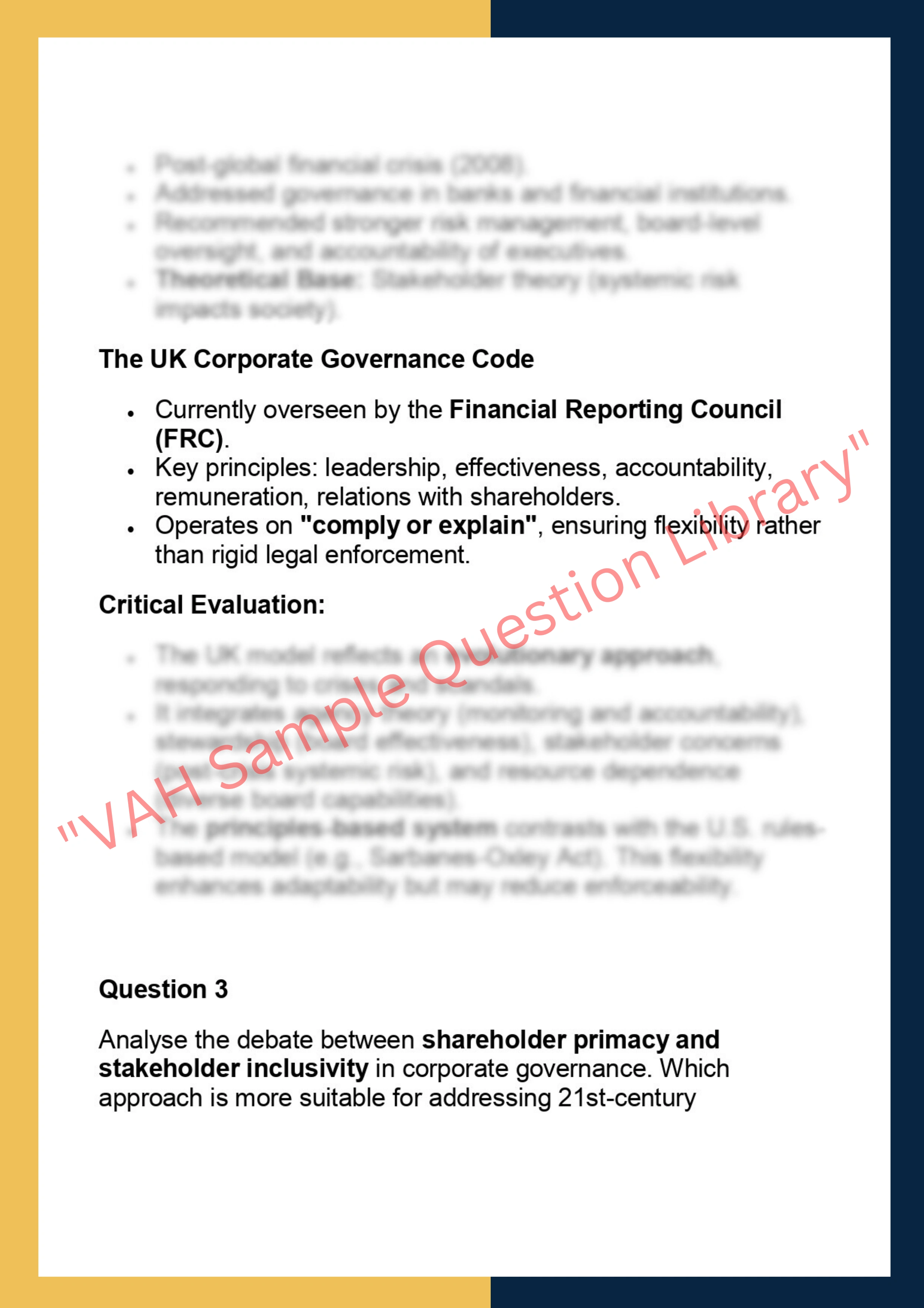 SOLM022 –  Corporate Governance: Foundational & Theoretical 4