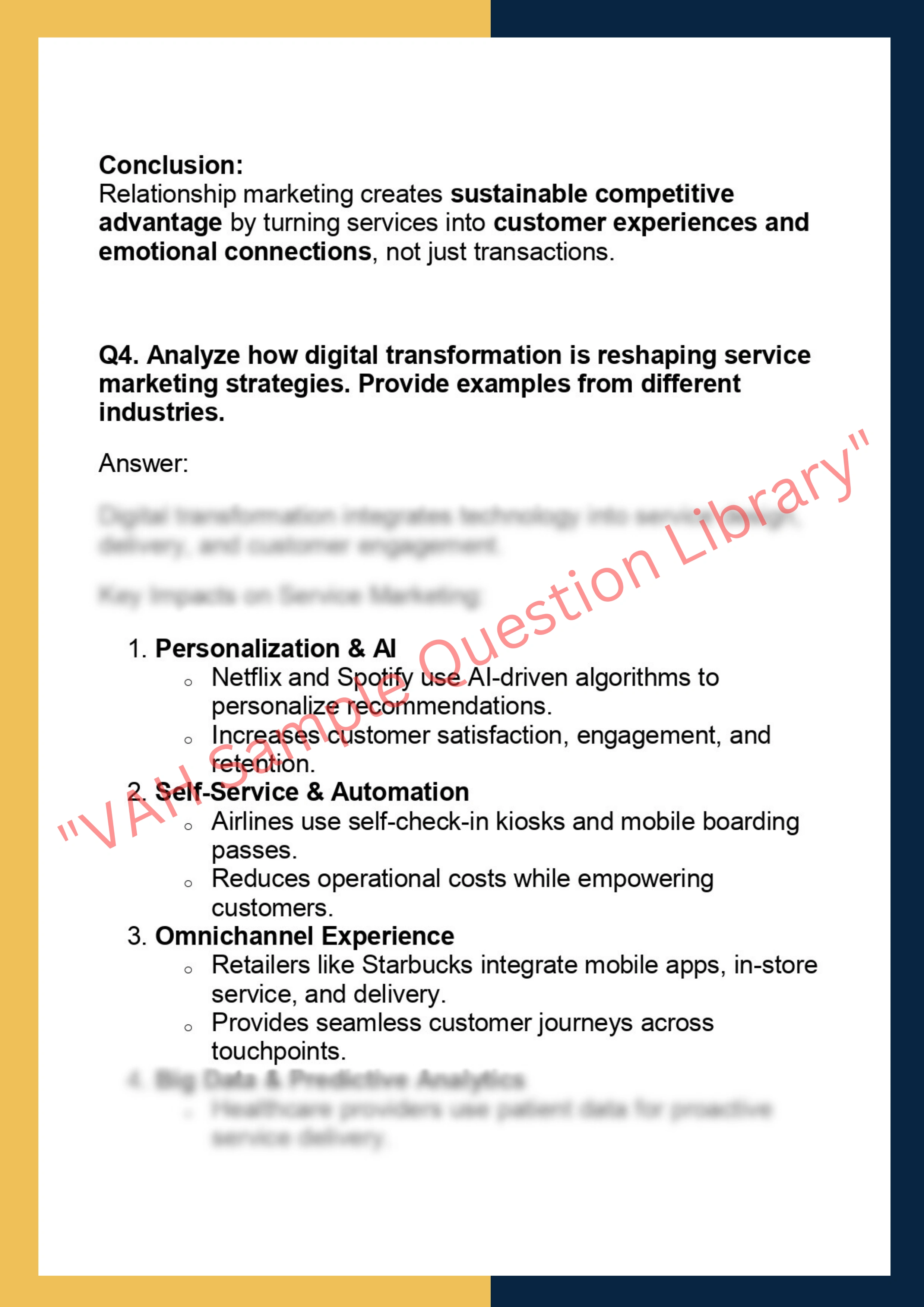 MKTG7310 – Services Marketing Strategy 4