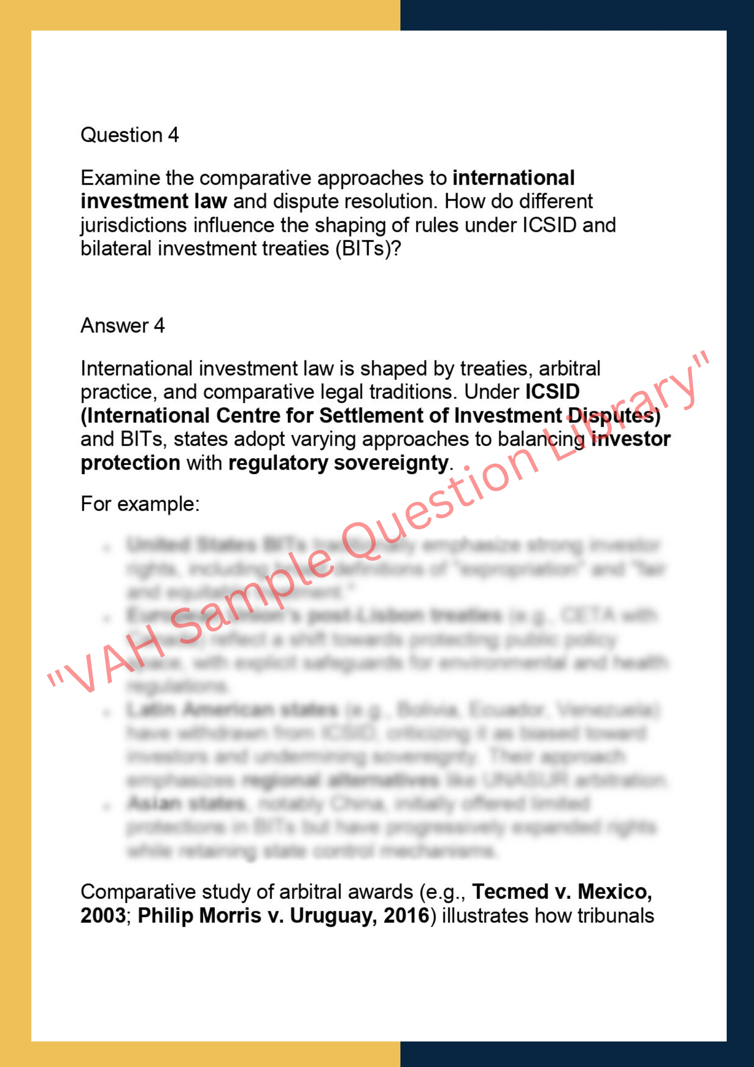 LAW7421 – Comparative International Law  Dissertation 4