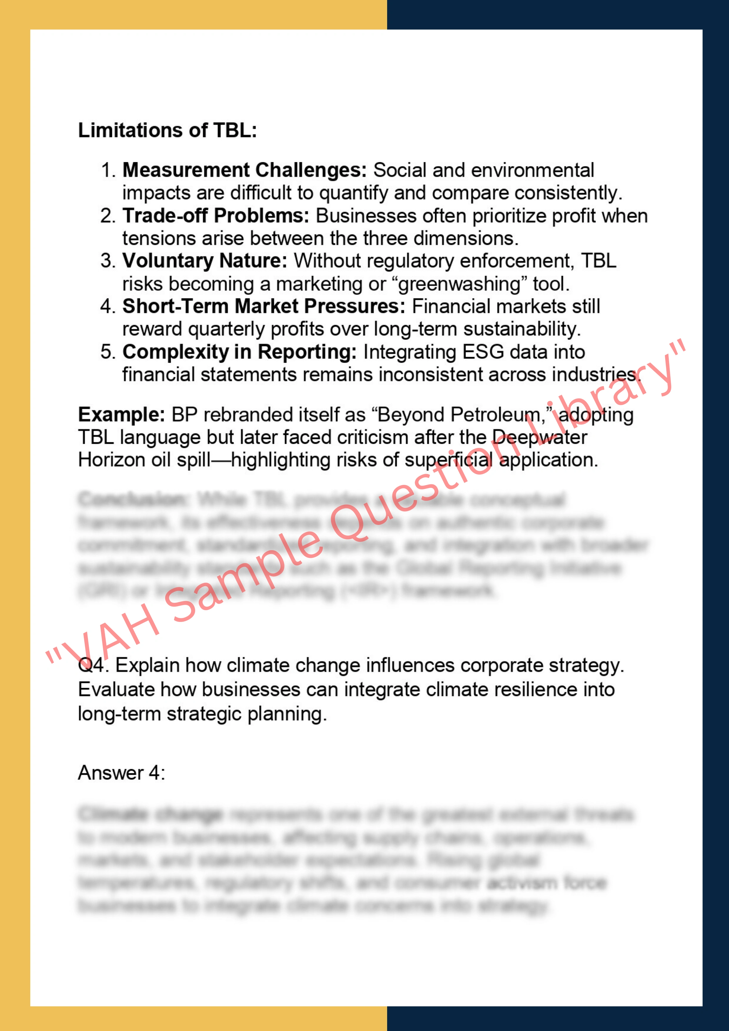 MGMT7305 – Sustainable Business Strategies 4